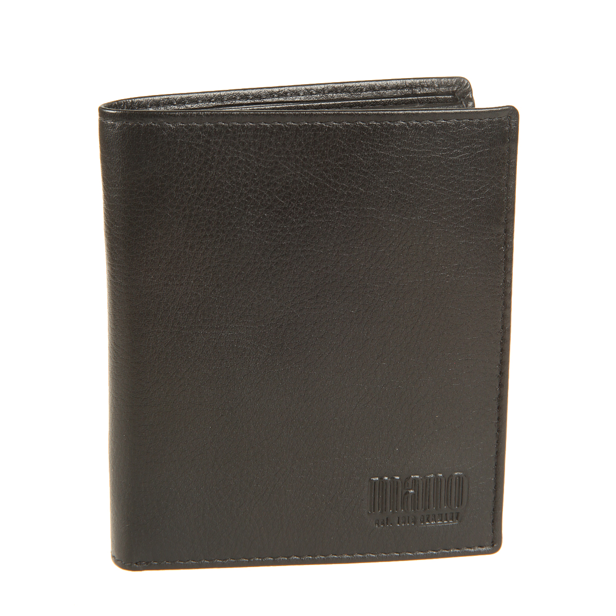 Портмоне мужское Mano, цвет: черный. 14660/514660/5 black Портмоне мужское Mano, цвет: черный. 14660/514660/5 blackСтильное мужское портмоне Mano выполнено из натуральной кожи. Изделие оформлено тиснением с названием производителя. Изделие раскладывается пополам. Портмоне содержит два отделения для купюр, девять кармашков для визиток и пластиковых карт (один из них сетчатый карман - окошечко), карман для мелочи на кнопке, сетчатый карман, два боковых кармана и один вертикальный карман для документов. Портмоне упаковано в фирменную картонную коробку. Такое портмоне станет отличным подарком для человека, ценящего качественные и стильные вещи.