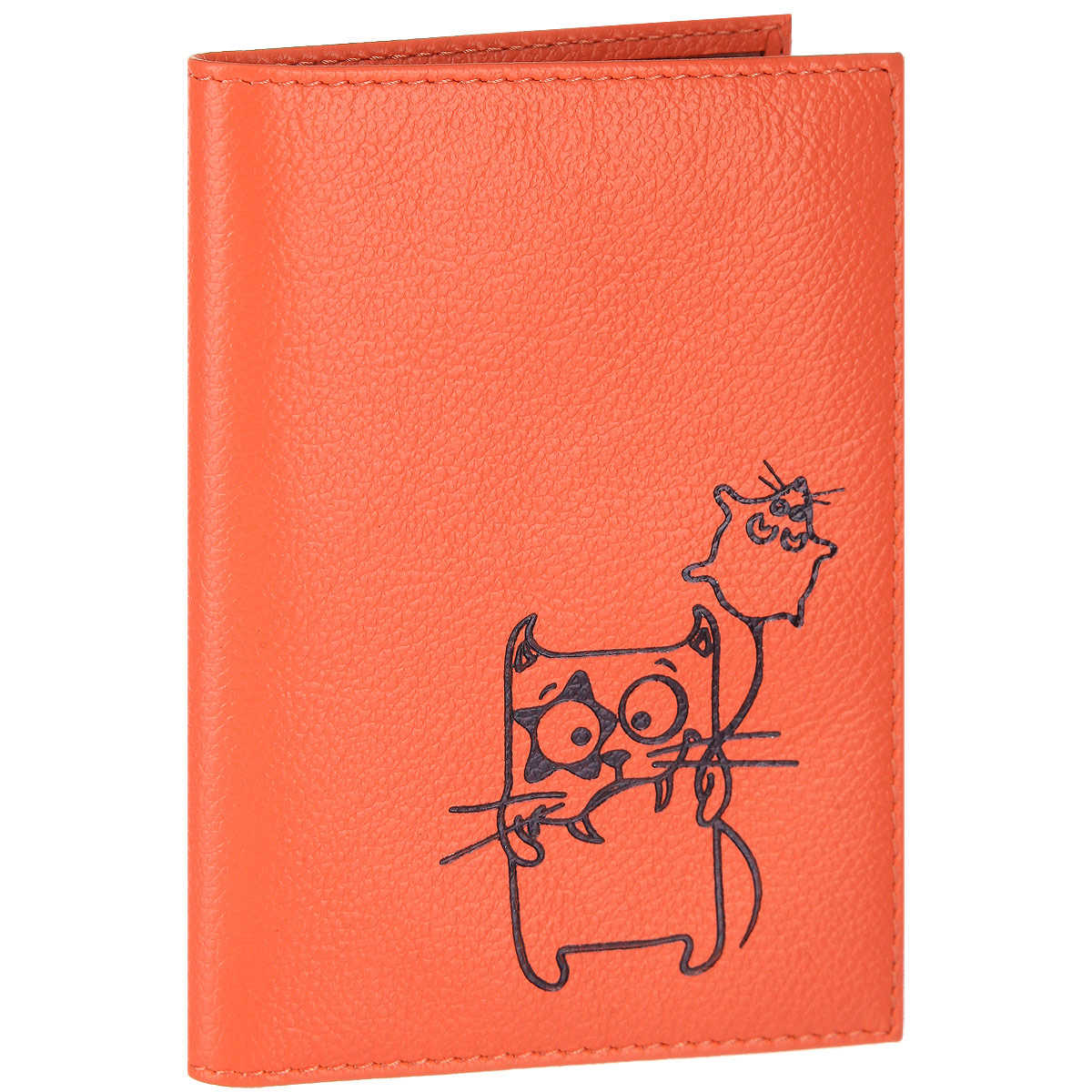 Обложка для автодокументов женская Fabula Friends, цвет: коралловый. BV.56.CHBV.56.CH. грейпфрут Обложка для автодокументов женская Fabula Friends, цвет: коралловый. BV.56.CHBV.56.CH. грейпфрутСтильная обложка для автодокументов Fabula Friends выполнена из натуральной кожи с зернистой текстурой, оформлена художественной печатью с изображением забавного котика. Обложка для автодокументов раскладывается пополам, внутри расположен пластиковый блок, состоящий из шести карманов и двух накладных кармашков. Такая обложка для автодокументов станет прекрасным и стильным подарком человеку, любящему оригинальные и практичные вещи.