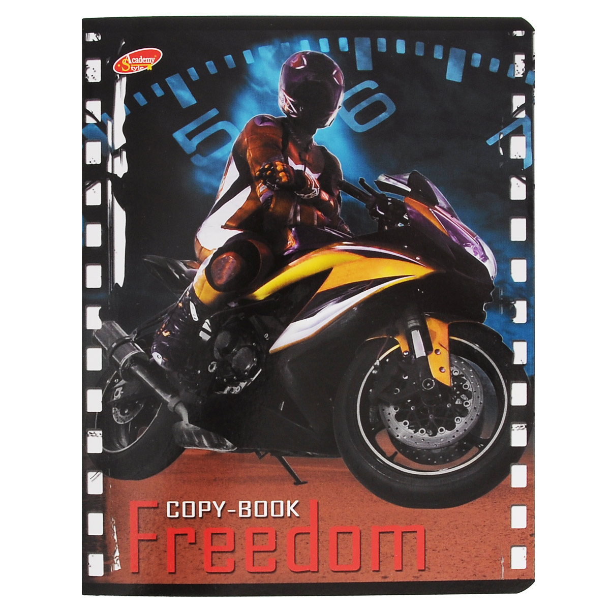 Тетрадь Freedom Мотоцикл, 80 листов, формат А5, цвет: желтый6595/5_Желтый Тетрадь Freedom Мотоцикл, 80 листов, формат А5, цвет: желтый6595/5_ЖелтыйТетрадь в клетку Freedom Мотоцикл с красочным изображением мотоцикла на обложке подойдет как студенту, так и школьнику. Обложка тетради с закругленными углами выполнена из картона. Внутренний блок состоит из 80 листов белой бумаги. Стандартная линовка в клетку дополнена полями, совпадающими с лицевой и оборотной стороны листа.