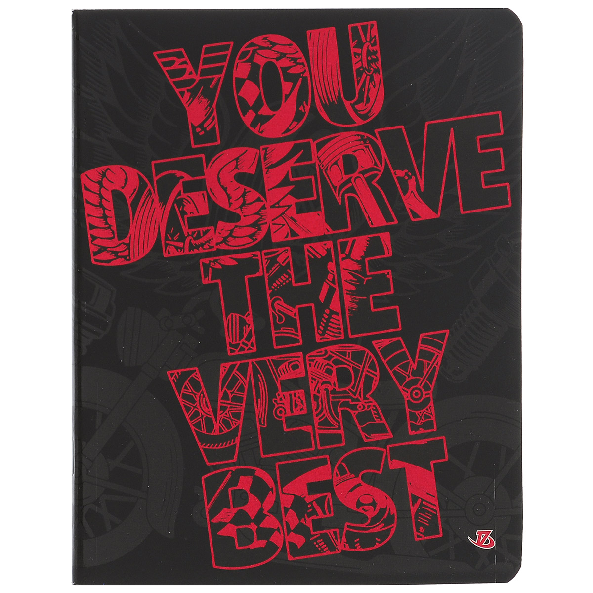 Тетрадь You deserve the very best, 60 листов, формат А5, цвет: красный7230/5_You deserve the very best Тетрадь You deserve the very best, 60 листов, формат А5, цвет: красный7230/5_You deserve the very bestТетрадь в клетку You deserve the very bes подойдет как студенту, так и школьнику. Обложка тетради с закругленными углами выполнена из картона. Надпись You deserve the very bes нанесена на обложку с элементами тиснения фольгой красного цвета. Внутренний блок состоит из 60 листов офсетной бумаги, способ крепления - скрепка. Линовка листов стандартная - в клетку. Внутри содержатся страничка для заполнения личных данных.