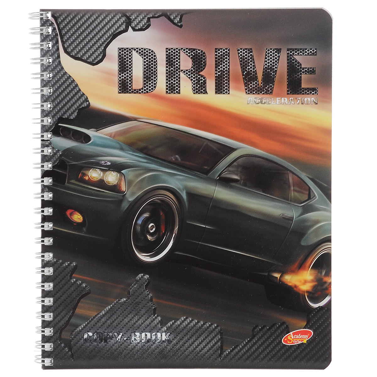 Тетрадь Drive Зеленая машина, 80 листов, формат А5, цвет: зеленый6589/3_Зеленая машина Тетрадь Drive Зеленая машина, 80 листов, формат А5, цвет: зеленый6589/3_Зеленая машинаТетрадь в клетку Зеленая машина с красочным изображением на обложке подойдет как студенту, так и школьнику. Обложка тетради с закругленными углами выполнена из картона с глянцевой поверхностью. Внутренний блок состоит из 80 листов белой бумаги на гребне. Разметка страниц - в клетку, без полей.