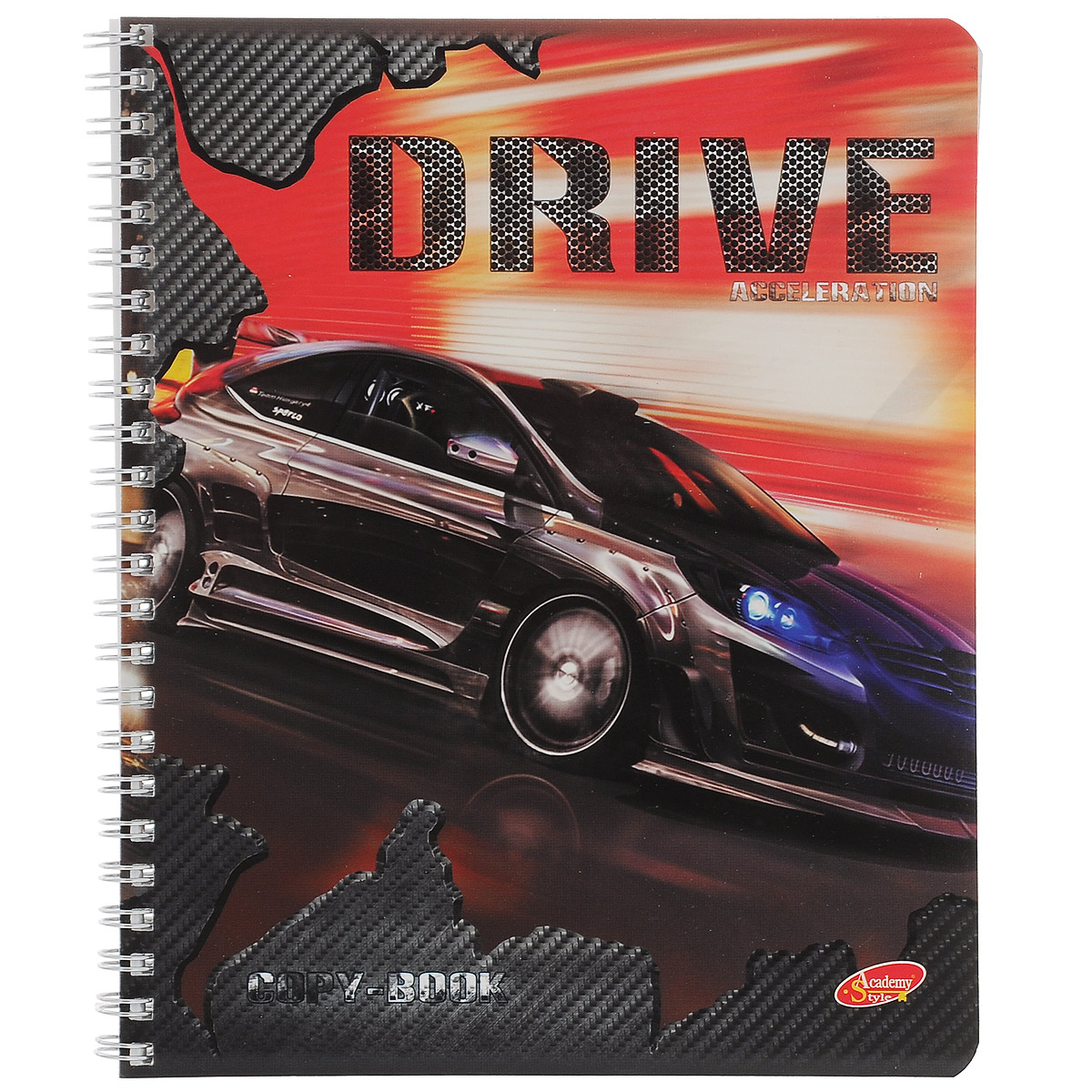 Тетрадь Drive Черная машина, 80 листов, формат А5, цвет: черный6589/3_Черная машина Тетрадь Drive Черная машина, 80 листов, формат А5, цвет: черный6589/3_Черная машинаТетрадь в клетку Черная машина с красочным изображением на обложке подойдет как студенту, так и школьнику. Обложка тетради с закругленными углами выполнена из картона с глянцевой поверхностью. Внутренний блок состоит из 80 листов белой бумаги на гребне. Разметка страниц - в клетку, без полей.