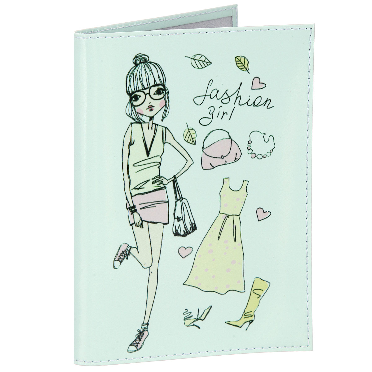 Обложка для паспорта Befler Fashion girl, цвет: ментоловый. BEFLER O.1.-1.FG2O.1.-1.FG2 ментол Обложка для паспорта Befler Fashion girl, цвет: ментоловый. BEFLER O.1.-1.FG2O.1.-1.FG2 ментолСтильная обложка для паспорта Befler Fashion girl выполнена из натуральной гладкой кожи, оформлена художественной печатью с изображением кошечек. Обложка для паспорта раскладывается пополам, внутри расположены два пластиковых кармашка. Такая обложка для паспорта станет прекрасным и стильным подарком человеку, любящему оригинальные и практичные вещи.