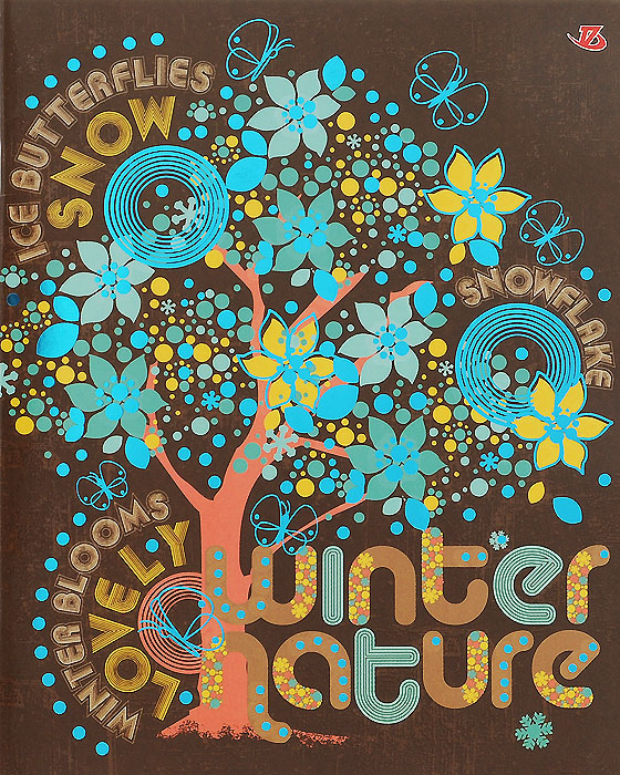 Тетрадь Seventeen Winter Nature, цвет: коричневый, бирюзовый, 60 листов6653/5_Коричневый Тетрадь Seventeen Winter Nature, цвет: коричневый, бирюзовый, 60 листов6653/5_КоричневыйТетрадь Seventeen Winter Nature с красочным изображением на обложке подойдет для выполнения любых работ. Обложка тетради с закругленными углами изготовлена из мелованного картона. Внутренний блок тетради состоит из 60 листов высококачественной бумаги повышенной белизны. Стандартная линовка в клетку дополнена полями, совпадающими с лицевой и оборотной стороны листа.