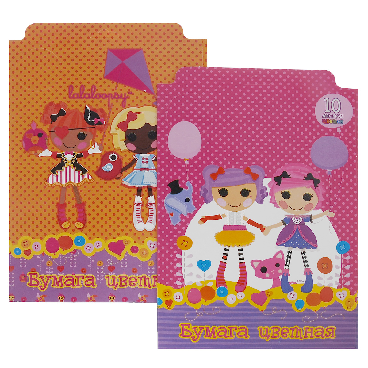 Набор цветной бумаги Lalaloopsy, 10 цветов, 2 штLL-CCP-10/10 Набор цветной бумаги Lalaloopsy, 10 цветов, 2 штLL-CCP-10/10Набор цветной бумаги Lalaloopsy идеально подойдет для занятий в детском саду, школе и дома. Цветная бумага с яркими красками обеспечит максимально удобный и увлекательный творческий процесс. Папка из мелованного картона с изображением куколок Lalaloopsy на обложке надежно защитит бумажные листы от повреждений. В набор входят цвета: серебро, золото, желтый, красный, малиновый, зеленый, голубой, оранжевый, коричневый, черный. В комплект входит два набора по 10 цветов. Формат листов А4.