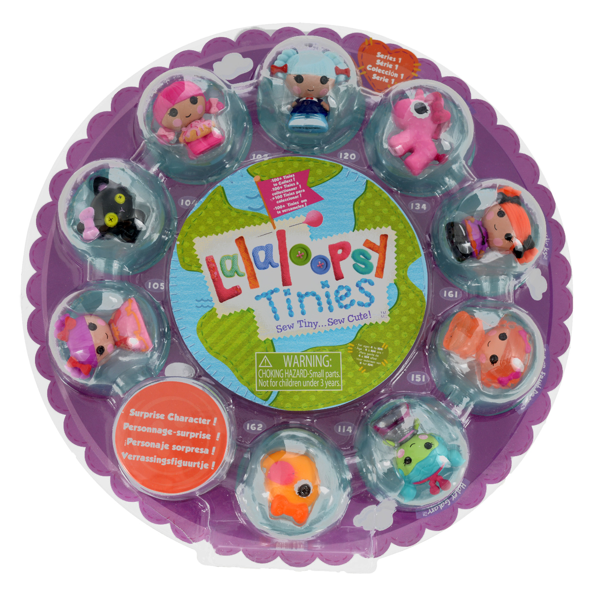 Lalaloopsy Набор фигурок Малютки Series 1 цвет фиолетовый529514 Lalaloopsy Набор фигурок Малютки Series 1 цвет фиолетовый529514Набор фигурок Lalaloopsy Малютки. Series 1 приведет в восторг любую маленькую поклонницу знаменитых куколок Lalaloopsy! Набор включает в себя 6 маленьких фигурок куколок Lalaloopsy, 3 фигурки питомцев и 1 фигурку-сюрприз. Фигурки выполнены из прочного пластика. Любимые персонажи Lalaloopsy стали совсем крошечными! Впервые в истории - крошечные малышки Lalaloopsy! Каждый персонаж уникален. Собери коллекцию из уникальных куколок. Каждая из них размером с пуговицу! Очаровательные фигурки-куколки непременно понравятся вашей дочурке и помогут ей погрузиться в сказочный мир волшебства и дружбы. Девочка сможет часами играть с ним, придумывая различные истории. Порадуйте ее таким замечательным подарком!