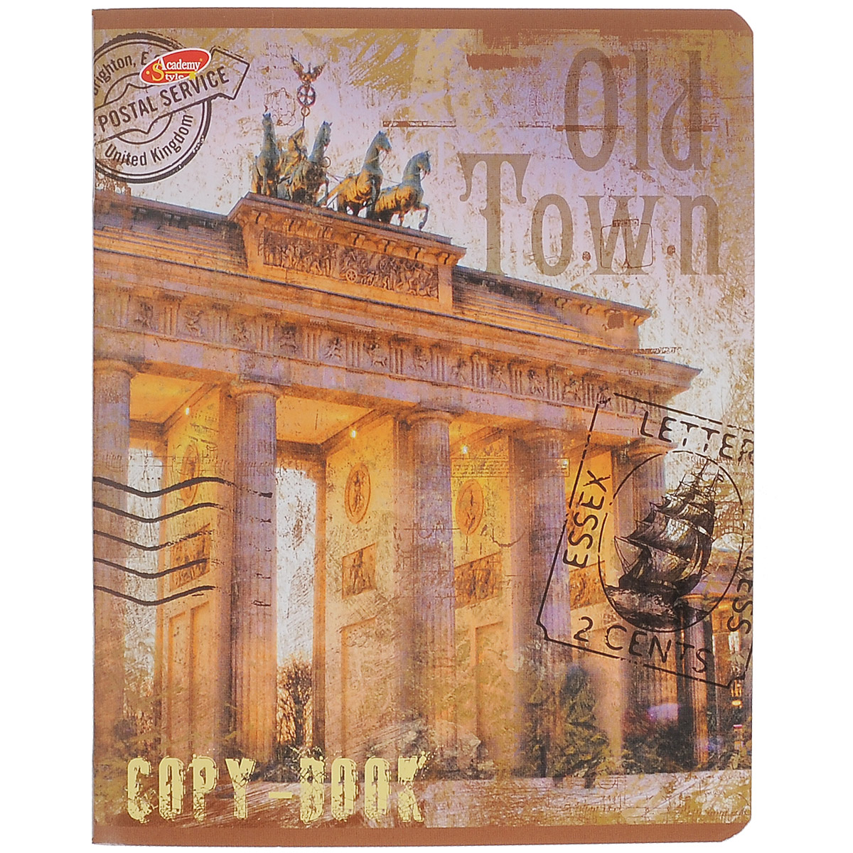 Тетрадь Old Town, 80 листов, формат А5, цвет: коричневый. Вид 16556/5_Вид 1 Тетрадь Old Town, 80 листов, формат А5, цвет: коричневый. Вид 16556/5_Вид 1Тетрадь в клетку Old Town с красочным изображением на обложке подойдет как студенту, так и школьнику. Обложка тетради с закругленными углами выполнена из картона. Внутренний блок состоит из 80 листов белой бумаги. Стандартная линовка в клетку дополнена полями, совпадающими с лицевой и оборотной стороны листа.