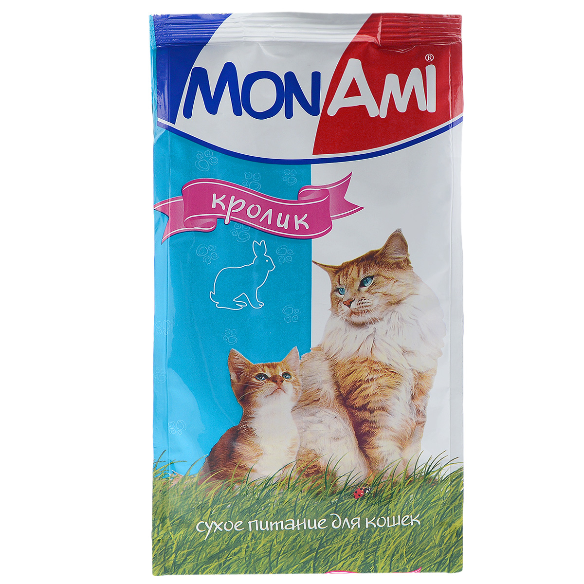 Корм сухой для кошек Mon Ami, с мясом кролика, 400 г14133 Корм сухой для кошек Mon Ami, с мясом кролика, 400 г14133Сухой корм для кошек Mon Ami - это полноценное сбалансированное питание для кошек, разработанное с использованием современных технологий. Особенности рациона: Необходимое сочетание ингредиентов для достижения правильной усвояемости питательных веществ организмом. Источник линолевой кислоты и правильного уровня витаминов группы В благотворно влияют на кожу и шерсть. Таурин - для здоровья глаз и сердца. Состав: злаки (пшеница, рис), экстракт белка растительного происхождения, мясо и продукты животного происхождения (в т.ч. кролик), подсолнечное масло, минеральные добавки, гидролизованная печень, пульпа сахарной свеклы (жом), витамины, пивные дрожжи, таурин, антиоксидант. Анализ: сырой протеин 30%, сырой жир 10%, сырая зола 7%, сырая клетчатка 2,5%, влажность 10%, фосфор 0,9%, кальций 1,05%, витамин А 5000 МЕ/кг, витамин Д 500 МЕ/кг, витамин Е 30 мг/кг. Энергетическая ценность: 333 ккал/100 г. Товар сертифицирован.