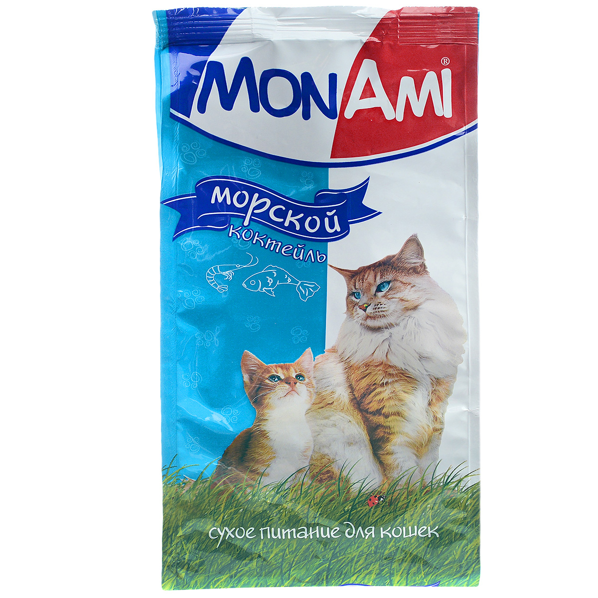 Корм сухой для кошек Mon Ami, с рыбой, 400 г14136 Корм сухой для кошек Mon Ami, с рыбой, 400 г14136Сухой корм для кошек Mon Ami - это полноценное сбалансированное питание для кошек, разработанное с использованием современных технологий. Особенности рациона: Необходимое сочетание ингредиентов для достижения правильной усвояемости питательных веществ организмом. Источник линолевой кислоты и правильного уровня витаминов группы В благотворно влияют на кожу и шерсть. Таурин - для здоровья глаз и сердца. Состав: злаки (пшеница, рис), экстракт белка растительного происхождения, мясо и продукты животного происхождения, подсолнечное масло, минеральные добавки, гидролизованная печень, рыба и продукты переработки рыбы, пульпа сахарной свеклы (жом), витамины, пивные дрожжи, таурин, антиоксидант. Анализ: сырой протеин 30%, сырой жир 10%, сырая зола 7%, сырая клетчатка 2,5%, влажность 10%, фосфор 0,9%, кальций 1,05%, витамин А 5000 МЕ/кг, витамин Д 500 МЕ/кг, витамин Е 30 мг/кг. Энергетическая ценность: 333 ккал/100 г. Товар...