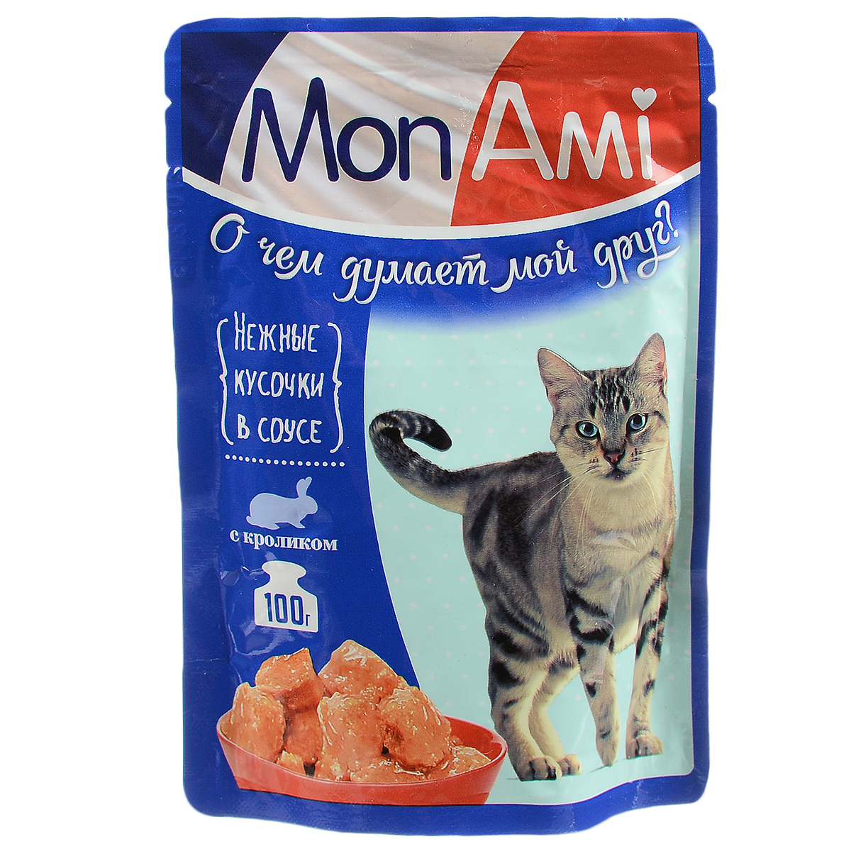 Консервы для кошек Mon Ami, нежные кусочки в соусе с кроликом, 100 г59123 Консервы для кошек Mon Ami, нежные кусочки в соусе с кроликом, 100 г59123Консервы для кошек Mon Ami - консервированный полнорационный корм для кошек. Вкусные блюда Mon Ami непременно придутся по душе вашей кошке. После вкусного завтрака, обеда или ужина с аппетитными и нежными кусочками в соусе, благодарность вашей кошки не заставит себя ждать. Когда питомец доволен, счастлив и хозяин. Состав: мясо и продукты животного происхождения (кролик мин. 4%), растительные компоненты, масло подсолнечное, минеральные добавки, загустители, витамины (в т.ч. таурин). Содержание питательных веществ: влажность 82%, протеин 8%, жир 5%, зола 2,5%, клетчатка 0,5%, витамин Е 1,0 мг/100 г. Энергетическая ценность на 100 г: 75 ккал. Вес: 100 г. Товар сертифицирован.