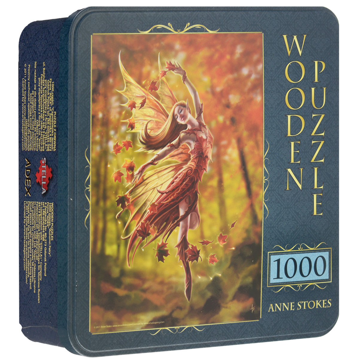 Anne Stokes, Фея осени. Деревянный пазл, 1000 элементов10015 Anne Stokes, Фея осени. Деревянный пазл, 1000 элементов10015Деревянный пазл Фея осени без сомнения, придется вам по душе. Собрав этот пазл, включающий в себя 1000 элементов, вы получите великолепное творение английской художницы-иллюстратора Энны Стоукс Фея осени. Такая картина станет достойным украшением любого интерьера. Поставляется пазл в металлической коробке с дизайном в винтажном стиле. Пазл - великолепная игра для семейного досуга. Сегодня собирание пазлов стало особенно популярным, главным образом, благодаря своей многообразной тематике, способной удовлетворить самый взыскательный вкус. А для детей это не только интересно, но и полезно. Собирание пазла развивает мелкую моторику рук у ребенка, тренирует наблюдательность, логическое мышление, знакомит с окружающим миром, с цветом и разнообразными формами. Деревянные пазлы Adex - это новая серия пазлов, представляющая собой подарочный вариант интересной головоломки. Все детали деревянные, хорошо скрепляются между собой. Качество картинки на высоком уровне, изображение...