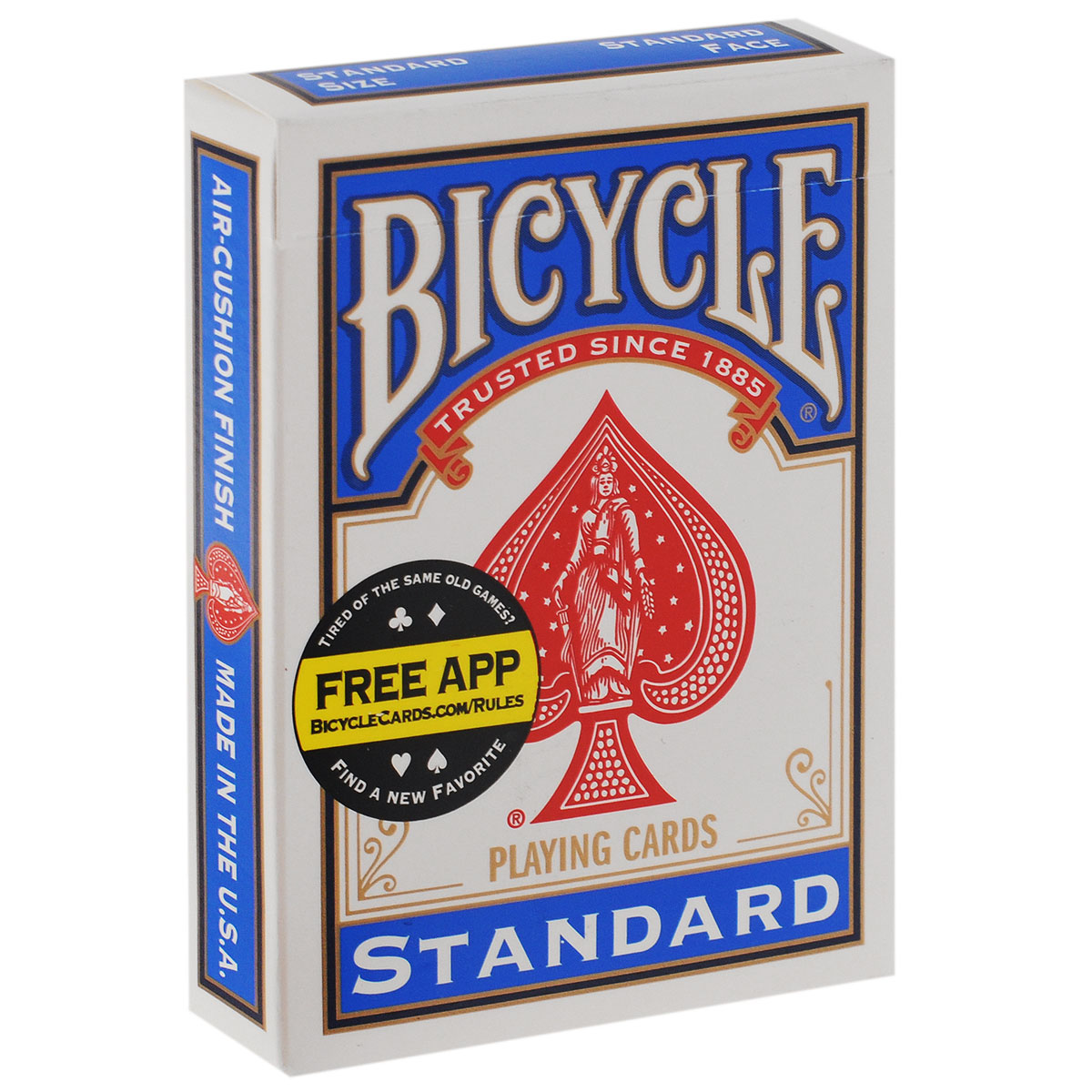 Карты для фокусов Bicycle Blank Face, цвет: синий, 56 штК-116 Карты для фокусов Bicycle Blank Face, цвет: синий, 56 штК-116Карты для фокусов Bicycle Blank Face, изготовлены из картона с пластиковым покрытием. Колода имеет классический покерный размер и дизайн, создана на основе колоды Bicycle Standard. Карты для фокусов Bicycle Blank Faceс пустой лицевой стороной и рубашкой синего или красного цвета применяется в различных карточных трюках, позволяя создавать оригинальные эффекты. К тому же рисунок рубашки полностью соответствует рисунку Bicycle Standart, поэтому, если Вам нравятся качественные карточные трюки, карты для фокусов Bicycle Blank Face станут прекрасным и нужным дополнением к обычным игральным картам Bicycle, а прекрасное качество исполнения доставит Вам максимум удовольствия от процесса. Обращаем ваше внимание! Данный комплект карт поставляется без заводской целлофановой упаковки, что является особенностью всех карт для фокусов.
