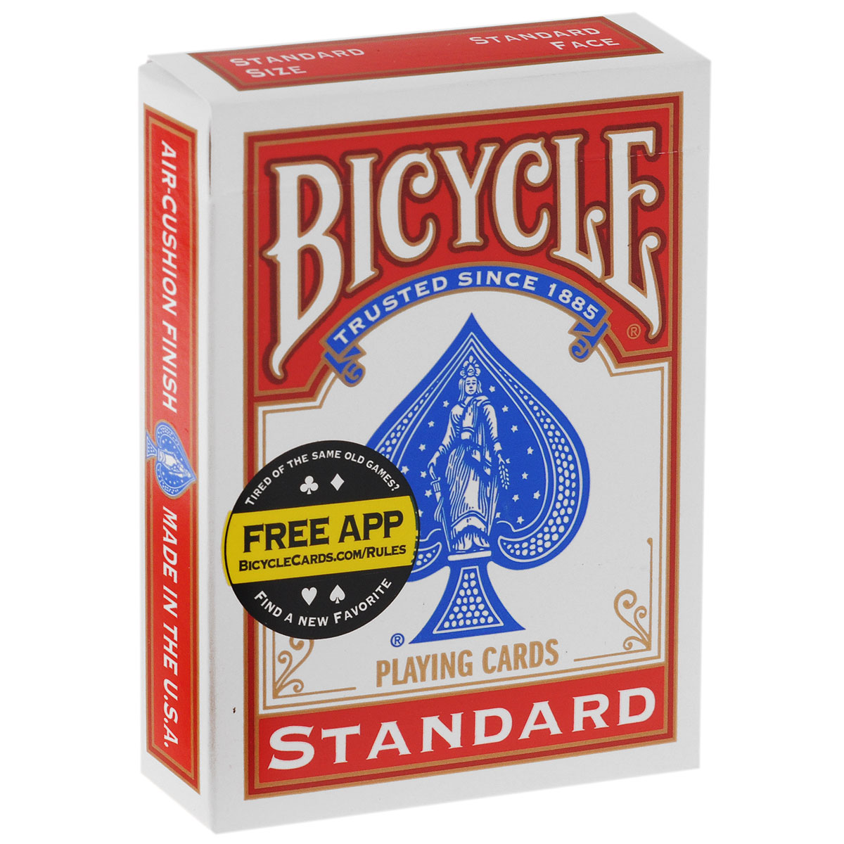 Карты для фокусов Bicycle Blank Face, цвет: красный, 56 штК-117 Карты для фокусов Bicycle Blank Face, цвет: красный, 56 штК-117Карты для фокусов Bicycle Blank Face, изготовлены из картона с пластиковым покрытием. Колода имеет классический покерный размер и дизайн, создана на основе колоды Bicycle Standard. Карты для фокусов Bicycle Blank Faceс пустой лицевой стороной и рубашкой синего или красного цвета применяется в различных карточных трюках, позволяя создавать оригинальные эффекты. К тому же рисунок рубашки полностью соответствует рисунку Bicycle Standart, поэтому, если Вам нравятся качественные карточные трюки, карты для фокусов Bicycle Blank Face станут прекрасным и нужным дополнением к обычным игральным картам Bicycle, а прекрасное качество исполнения доставит Вам максимум удовольствия от процесса. Обращаем ваше внимание! Данный комплект карт поставляется без заводской целлофановой упаковки, что является особенностью всех карт для фокусов.
