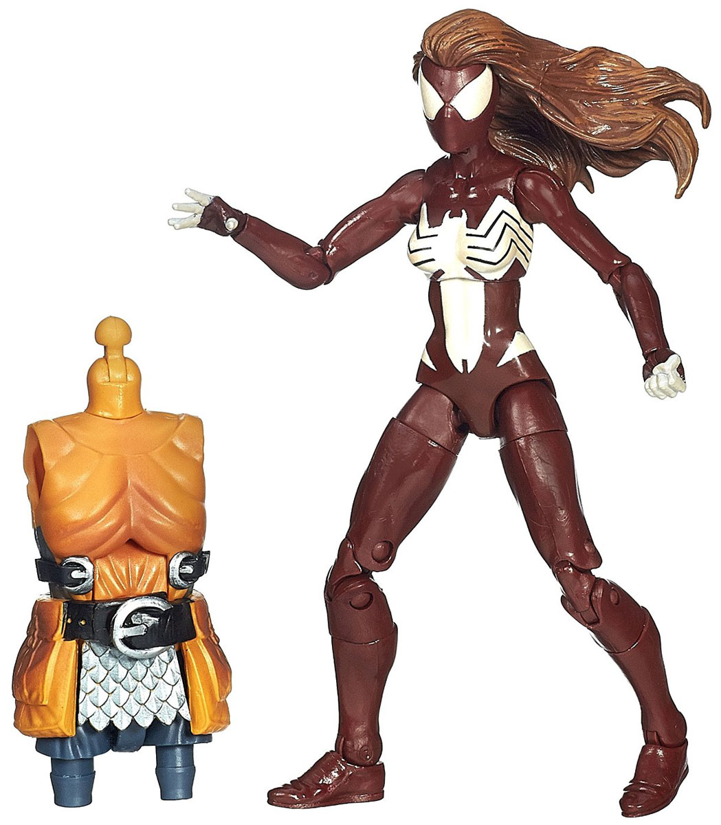 Фигурка Spider-Man Legends: Spider-Woman, 15 см. A6655EU4_A1908A6655EU4_A1908 Фигурка Spider-Man Legends: Spider-Woman, 15 см. A6655EU4_A1908A6655EU4_A1908Фигурка Spider-Man Legends: Spider-Woman станет прекрасным подарком для любого маленького поклонника супергероев. Она выполнена из прочного яркого пластика в виде суперзлодейки Женщины-Паука. Голова, руки и ноги фигурки подвижны, что позволит придавать ей различные позы. В комплект также входит элемент в виде туловища Хобгоблина. Собрав все шесть фигурок серии Legends, вы сконструируете фигурку Хобгоблина полностью. Ваш ребенок будет часами играть с этой фигуркой, придумывая различные истории с участием супергероя. Женщина-Паук - бывшая модельер Шарлотта Виттер, внучка Мадам Паутины. Под действием тестов, Виттер изменила свою внешность и превратилась в гибрид человека и паука. Она обладала суперсилой, удивительной ловкостью и огромной выносливостью. Также Виттер могла ползать по всем поверхностям, выпускать био-электрическую энергию, ткать чудовищно прочную паутину и высасывать из своих противников всю жизненную энергию и сверхчеловеческие способности.