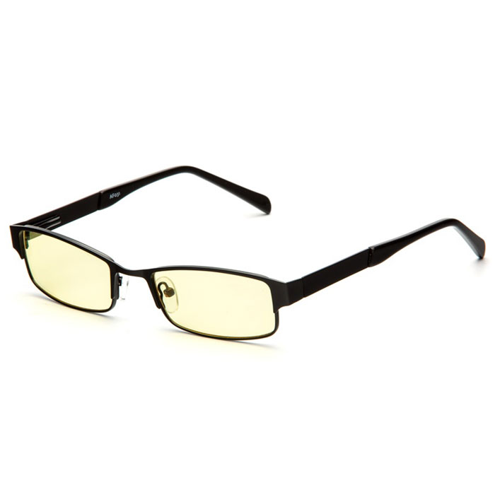 SP Glasses AF031 Luxury, Black компьютерные очкиAF031_B SP Glasses AF031 Luxury, Black компьютерные очкиAF031_BSP Glasses AF031 Luxury - стильные компьютерные очки с желтыми линзами, которые предназначены для защиты глаз от вредного излучения мониторов, ноутбуков, игровых приставок, электронных книг, телевизоров. Их линзы изготовлены из качественного прочного пластика и оснащены специальными светофильтрами, позволяющими не перенапрягать глаза при длительной работе за компьютером и с другими подобными устройствами с дисплеями и мониторами. Очки эффективно уменьшают слезоточивость и резь в глазах, снижают утомляемость. Также их можно использовать для защиты глаз от света люминесцентных ламп, при работе с мелкими деталями и движущимися элементами. Наносники: регулируемые