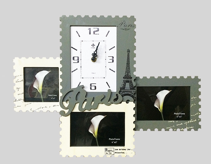 Настенные часы и фоторамки Париж. МДФ. 2000-е годы11130145 Настенные часы и фоторамки Париж. МДФ. 2000-е годы11130145Настенные часы и фоторамки Париж. МДФ. 2000-е годы. Размер изделия 46 х 2 х 35 см. Сохранность отличная.