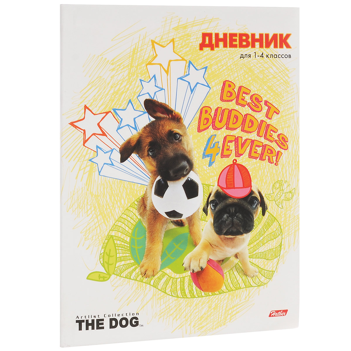 Дневник школьный Hatber The Dog, цвет: белый48ДмL5B_12101 Дневник школьный Hatber The Dog, цвет: белый48ДмL5B_12101Школьный дневник Hatber The Dog предназначен для учащихся 1-4 классов. Внутренний блок дневника состоит из 48 листов бумаги белого цвета. Обложка в интегральном переплете выполнена из глянцевого картона с изображением милых щенят с мячиками. В структуру дневника входят все необходимые разделы: информация о личных данных ученика, школе и педагогах, друзьях и одноклассниках, расписание факультативов и уроков по четвертям, сведения об успеваемости с рекомендациями педагогического коллектива. Дневник содержит номера телефонов экстренной помощи и даты государственных праздников. Кроме стандартной информации, в конце дневника имеется краткий справочник школьника по математике и русскому языку. Справочник содержит ряд формул, правил и подсказок по предмету, которому они предназначены. Дневник Hatber The Dog станет надежным помощником в освоении новых знаний и принесет радость своему хозяину, украшая учебные будни. Рекомендуемый возраст от 6...