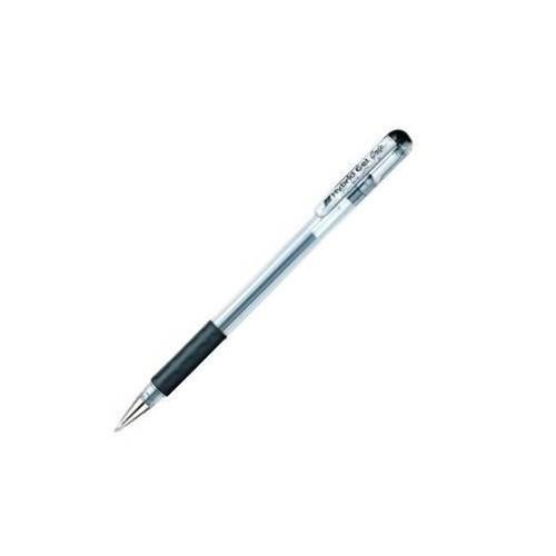 Pentel Гелевая ручка Hybrid gel Grip цвет чернил черныйPK116-A Pentel Гелевая ручка Hybrid gel Grip цвет чернил черныйPK116-AГелевая ручка Pentel найдет свое место и в пенале школьника, и на офисном столе. Стержень в круглом пластиковом корпусе с удобным резиновым держателем. Чернила Pentel обеспечивают легкое комфортное письмо и безупречное качество линий. Линии ручки четкие, без размазывания. Нанесенное изображение не смывается водой.