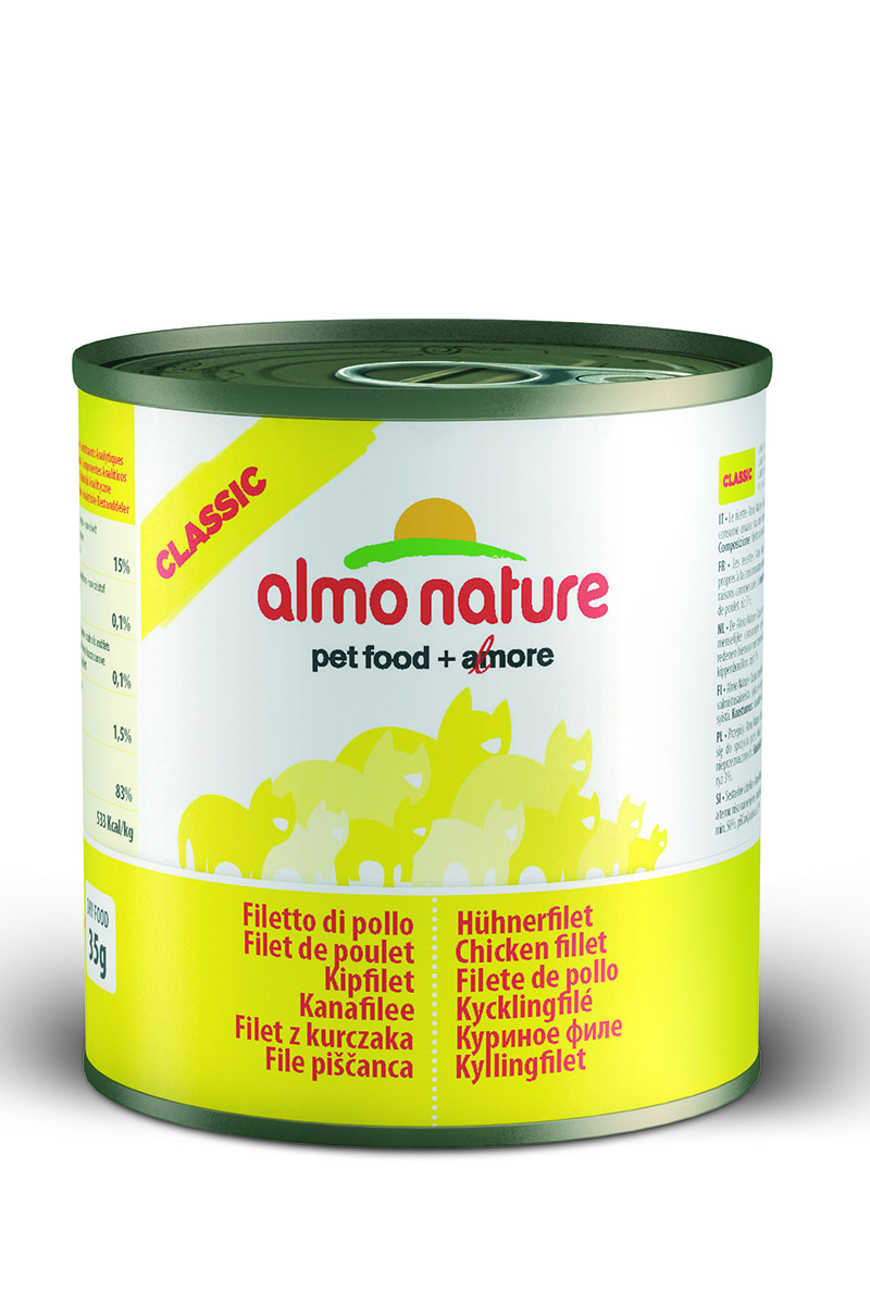 Консервы для кошек Almo Nature Classic, с куриным филе, 280 г20066 Консервы для кошек Almo Nature Classic, с куриным филе, 280 г20066Консервы Almo Nature Classic - это супер-премиум корм для кошек в банке с ключом, которая сохраняет свежесть каждого кусочка. Корм изготовлен только из свежих высококачественных натуральных ингредиентов, что обеспечивает здоровье вашей кошки. Не содержит ГМО, антибиотиков, химических добавок, консервантов и красителей. Товар сертифицирован.