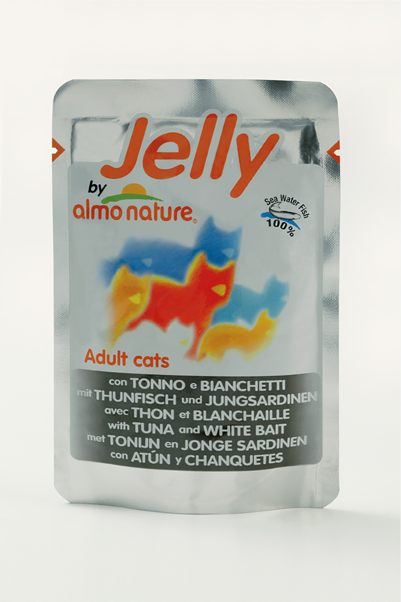 Паучи Тунец с Сардинками в Желе для кошек (Jelly Cat Tuna&White Bait), 70 г.22523 Паучи Тунец с Сардинками в Желе для кошек (Jelly Cat Tuna&White Bait), 70 г.22523Состав: тунец - 46%, молодые сардинки - 5%, рис - 0.5%, рыбный бульон в желатине (желе) - 48.5%. Гарантированный анализ: белки – 14%, клетчатка - 1%, жиры - 0.5%, зола - 2%, влажность – 85%. Калорийность: 532 ккал/кг.