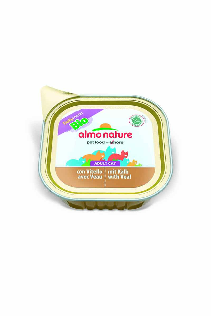Паштет для Кошек Био-меню с Телятиной (Daily Menu Bio Veal), 100 г.23198 Паштет для Кошек Био-меню с Телятиной (Daily Menu Bio Veal), 100 г.23198Состав: 100% экологически чистое мясо теленка и его производные (60% свежего мяса, включая филе теленка 20%), минералы. Пищевые добавки: Витамин Е 30 мг/кг, медь 1мг/кг, цинк 20 мг/кг Гарантированный анализ: белки – 9,5%, клетчатка – 0,1%, жиры – 5,5%, зола – 2,9%, влажность – 82% Калорийность – 878 ккал/к