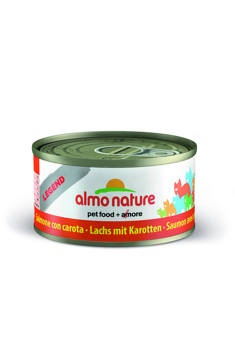 Консервы для кошек Almo Natureс Classic, с лолосем и морковью, 70 г26499 Консервы для кошек Almo Natureс Classic, с лолосем и морковью, 70 г26499Консервы Almo Nature Classic - сбалансированный влажный корм для кошек, изготовленный из ингредиентов высшего качества, являющихся натуральными источниками витаминов и питательных веществ. Состав: лосось 70%, рыбный бульон 24%, морковь 5%, рис 1%. Гарантированный анализ: белки – 15%, клетчатка – 0,3%, жиры – 2%, зола – 2%, влажность – 80%. Калорийность - 737 ккал/кг. Товар сертифицирован.
