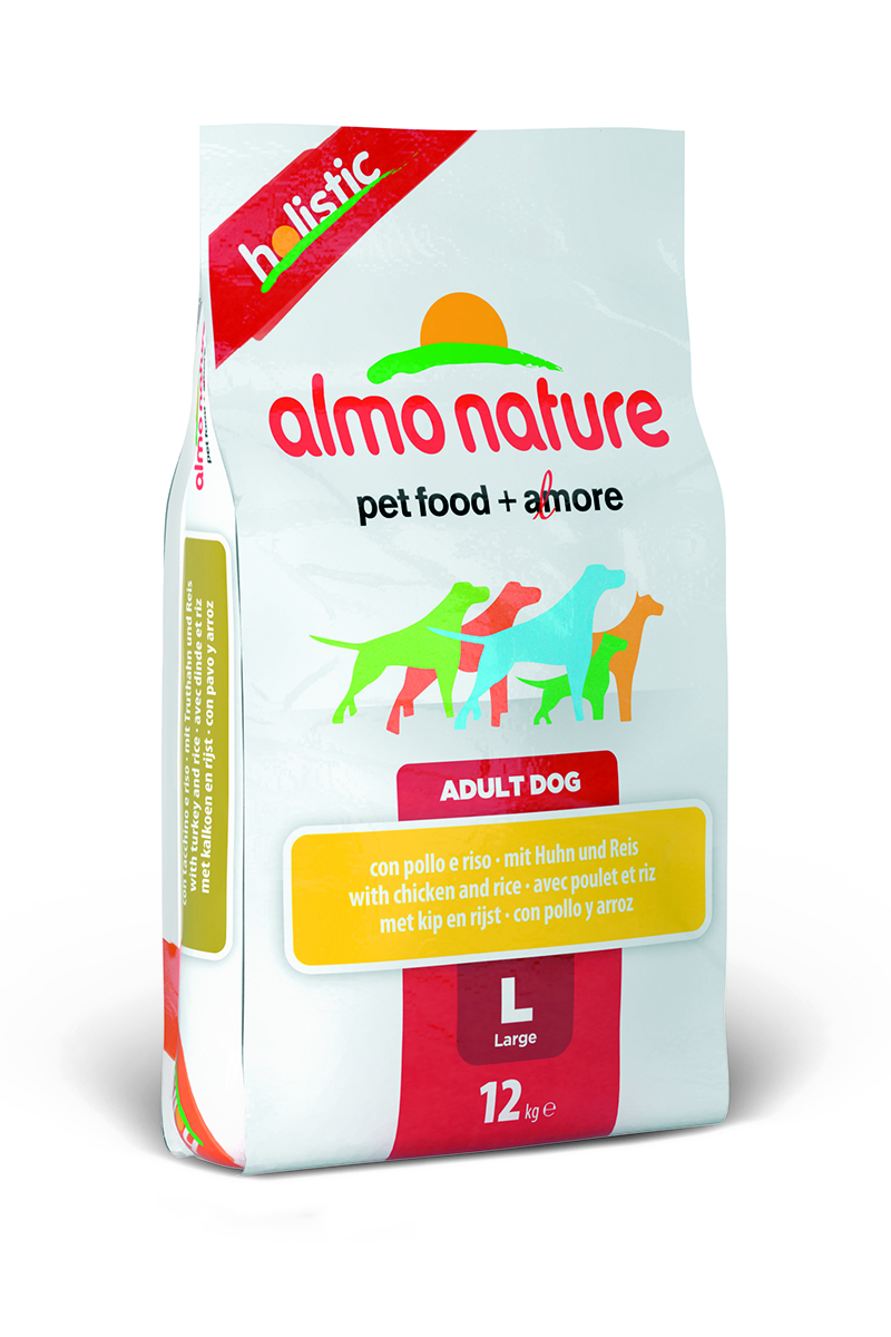 Корм сухой Almo Nature Holistic для взрослых собак крупных пород, с курицей, 12 кг10153 Корм сухой Almo Nature Holistic для взрослых собак крупных пород, с курицей, 12 кг10153Полнорационный корм Almo Nature Holistic для взрослых собак крупных пород. Корм содержит большой процент свежего мяса, что обеспечивает необходимым количеством питательных веществ и оптимальным содержанием протеина. Прекрасный вкус обеспечивается за счет свежих натуральных ингредиентов. Не содержит искусственных добавок, красителей, ароматизаторов, консервантов. Состав: мясо курицы - 53% (из которых 26% свежего куриного филе, 27% дегидрированного мяса), злаки, экстракт растительного белка, овощи, масла и жиры, дрожжи, минеральные вещества, аннанолигосахариды (MOS) и фруктоолигосахариды (ФОС), витамин А - 26760 МЕ/кг, витамин D3 - 1800 МЕ/кг, витамин Е - 200 мг/кг. Микроэлементы: витамин A 22000 IU/кг, витамин D3 1400 IU/кг, витамин E 300 мг/кг, витамин B1 12 мг/кг, витамин B2 14 мг/кг, кальций D-пантотенат 20 мг/кг, витамин B6 12 мг/кг, витамин B12 0,15 мг/кг, биотин 0,50 мг/кг, ниацин 25 мг/кг, фолиевая кислота 1 мг/кг, L-карнитин 500 мг/кг,...