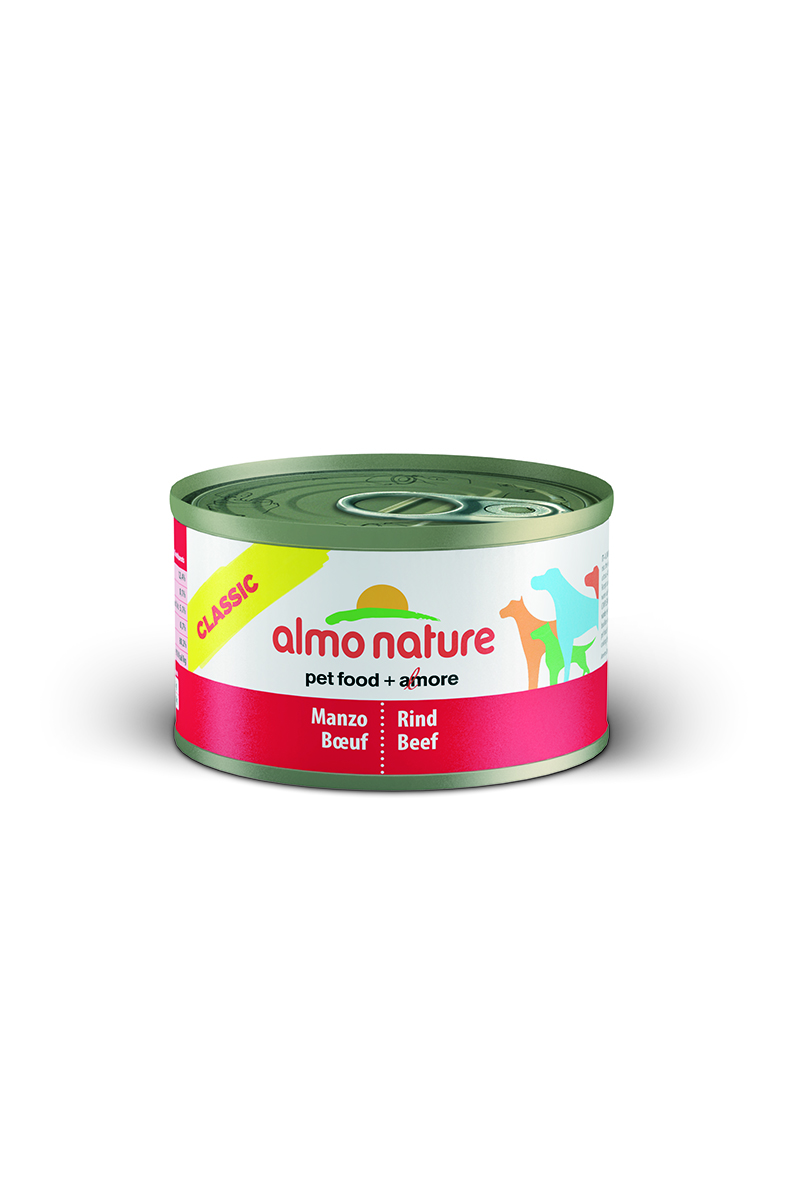 Консервы для кошек Almo Nature Classic, с говядиной, 95 г10185 Консервы для кошек Almo Nature Classic, с говядиной, 95 г10185Консервы Almo Nature Classic - это супер-премиум корм для кошек в банке с ключом, которая сохраняет свежесть каждого кусочка. Корм изготовлен только из свежих высококачественных натуральных ингредиентов, что обеспечивает здоровье вашей кошки. Не содержит ГМО, антибиотиков, химических добавок, консервантов и красителей. Состав: вырезка говядины – 50%, рис – 3%, гуаровая камедь – 0,2%, говяжий бульон. Гарантированный анализ: белки – 12%, клетчатка – 0,2%, жиры – 9%, зола – 0,5%, влажность – 76%. Калорийность - 1500 ккал/кг. Товар сертифицирован.