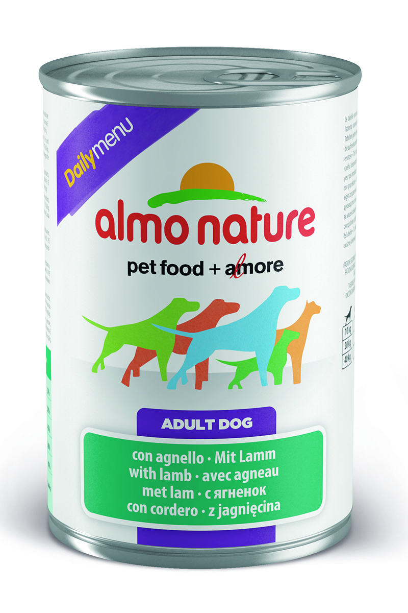 Консервы для собак Almo Nature Daily Menu, с ягненком, 400 г10367 Консервы для собак Almo Nature Daily Menu, с ягненком, 400 г10367Консервы Almo Nature Daily Menu - это супер-премиум корм для собак в банке с ключом, которая сохраняет свежесть каждого кусочка. Корм изготовлен только из свежих высококачественных натуральных ингредиентов, что обеспечивает здоровье вашей кошки. Не содержит химических, или каких-либо других искусственных ингредиентов. Состав: мясо и его производные (из которого ягненок 4%), злаки, яйца и яичные продукты, минералы. Пищевые добавки: витамин A 1570 IU/кг, витамин D3 195 IU/кг, витамин E 15 мг/кг, сульфат меди пентагидрат 7,6 мг/кг; технологические добавки: камедь кассии 3300 мг/кг. Пищевая ценность: белки 7,5%, клетчатка 0,2%, жиры 4,5%, зола 2.8%, влажность 81%. Калорийность: 802 ккал/кг. Товар сертифицирован.