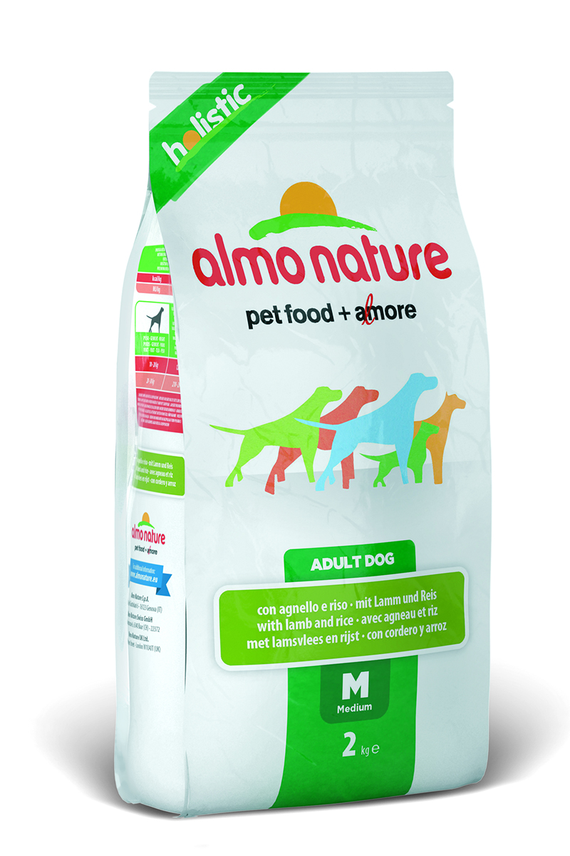 Корм сухой Almo Nature Holistic для взрослых собак, с ягненком, 2 кг18006 Корм сухой Almo Nature Holistic для взрослых собак, с ягненком, 2 кг18006Полнорационный корм Almo Nature Holistic рекомендован для взрослых собак. Корм содержит большой процент свежего мяса, что обеспечивает необходимым количеством питательных веществ и оптимальным содержанием протеина. Прекрасный вкус обеспечивается за счет свежих натуральных ингредиентов. Не содержит искусственных добавок, красителей, ароматизаторов, консервантов. Состав: мясо и его производные (свежего ягненка 26%), злаки (рис 14%), экстракт растительных белков, производные растительного происхождения (инулин из цикория- источник ФОС-0.1%), масла и жиры, дрожжи, минералы, маннаноолигосахариды. Добавки: витамин A 22000 IU/кг, витамин D3 1400 IU/кг, витамин E 300 мг/кг, витамин B1 12 мг/кг, витамин B2 14 мг/кг, кальций D-пантотенат 20 мг/кг, витамин B6 12 мг/кг, витамин B12 0,15 мг/кг, биотин 0,50 мг/кг, ниацин 25 мг/кг, фолиевая кислота 1 мг/кг, сульфат пентагидрат меди 32 мг/кг, хелат меди аминокислоты гидрат 33 мг/кг, 3b203 1,64 мг/кг, моногидрат...