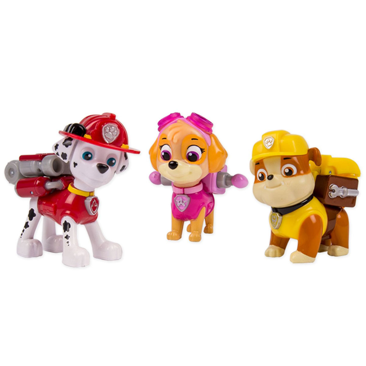 Игровой набор Paw Patrol, 6 элементов16618 Игровой набор Paw Patrol, 6 элементов16618Игровой набор Paw Patrol, состоящий из 6 элементов, это великолепный подарок поклонникам известного мультсериала. В набор входит фигурки Маршалла, Крепыша и Ская. Головы фигурок поворачиваются. При нажатии на кнопку, расположенную около ошейника, у фигурки открывается рюкзак спасателя. У каждого щенка свой уникальный рюкзак-трансформер. В набор, помимо фигурок героев Paw Patrol, входит 3 бэйджика, по одному на каждого спасателя. Эти фигурки надолго увлекут вашего малыша и непременно станут его любимыми игрушками!