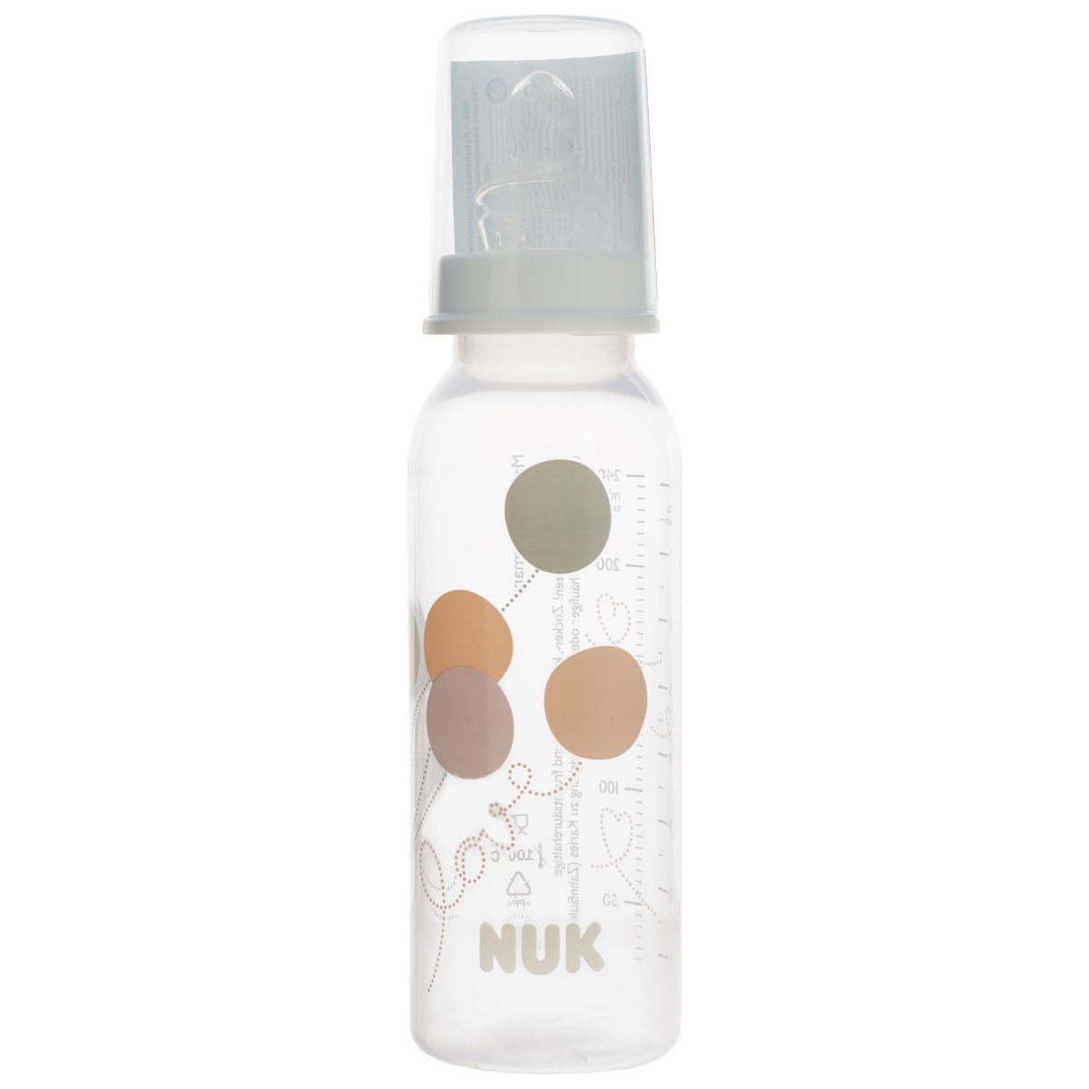 Бутылочка для кормления NUK, с силиконовой соской, от 0 до 6 месяцев, цвет: белый, 240 мл10741419_белый Бутылочка для кормления NUK, с силиконовой соской, от 0 до 6 месяцев, цвет: белый, 240 мл10741419_белыйБутылочка для кормления с силиконовой соской NUK изготовлена из высококачественных и прочных материалов. Силиконовая соска ортодонтическая соска повторяет форму материнского соска во время кормления грудью, способствуя правильному развитию ротовой полости ребёнка и обеспечивая максимально приближенный к естественному процесс вскармливания. Надежный воздушный клапан снижает вероятность возникновения детских колик, вызванных вредным заглатыванием воздуха. На бутылочке нанесена мерная шкала. Бутылочка без труда открывается и закрывается плотным колпачком, что позволяет сохранить соску чистой и предотвращает проливание.