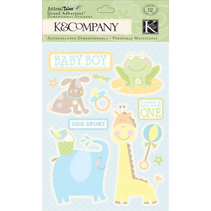 Стикеры-украшения K&Company Колыбельная. Для мальчика, 12 штKCO-30-612495 Стикеры-украшения K&Company Колыбельная. Для мальчика, 12 штKCO-30-612495Стикеры-украшения K&Company Колыбельная. Для мальчика прекрасно подойдут для оформления творческих работ. Их можно использовать для скрапбукинга, украшения упаковок, подарков и конвертов, открыток, декорирования коллажей, фотографий, изделий ручной работы и предметов интерьера. Объемные стикеры выполнены из плотной бумаги, украшены стразами и блестками. Задняя сторона клейкая. В наборе - 12 стикеров. Украсьте этими милыми наклейками поздравление с новорожденной или рамку для ее первого фото. Скрапбукинг - это хобби, которое способно приносить массу приятных эмоций не только человеку, который этим занимается, но и его близким, друзьям, родным. Это невероятно увлекательное занятие, которое поможет вам сохранить наиболее памятные и яркие моменты вашей жизни, а также интересно оформить интерьер дома. Комплектация: 12 шт. Средний размер стикера: 5 см х 4 см.