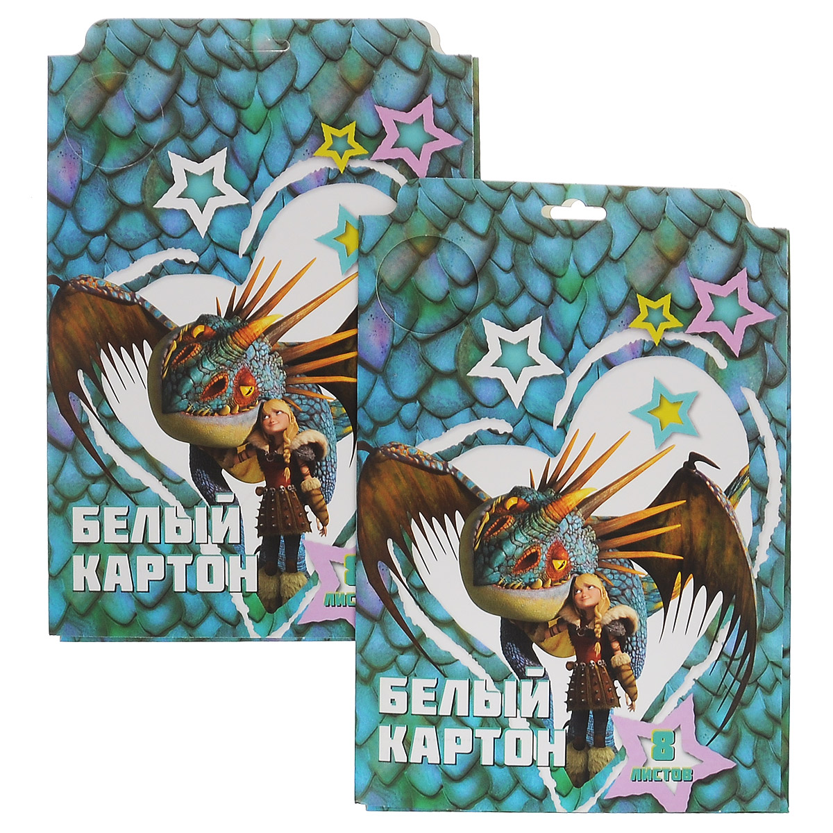 Action! Картон белый Dragons, мелованный, 8 листов, 2 штDR-AWP-8/8 Action! Картон белый Dragons, мелованный, 8 листов, 2 штDR-AWP-8/8Картон мелованный белый Action! Dragons позволит вашему ребенку создавать всевозможные аппликации и поделки. Набор состоит из 8 листов картона белого цвета формата А4. Листы упакованы в оригинальную картонную папку, оформленную изображением героев Dragons. Создание поделок из картона поможет ребенку в развитии творческих способностей, кроме того, это увлекательный досуг. В комплекте 2 набора по 8 листов. Рекомендуемый возраст от 6 лет.