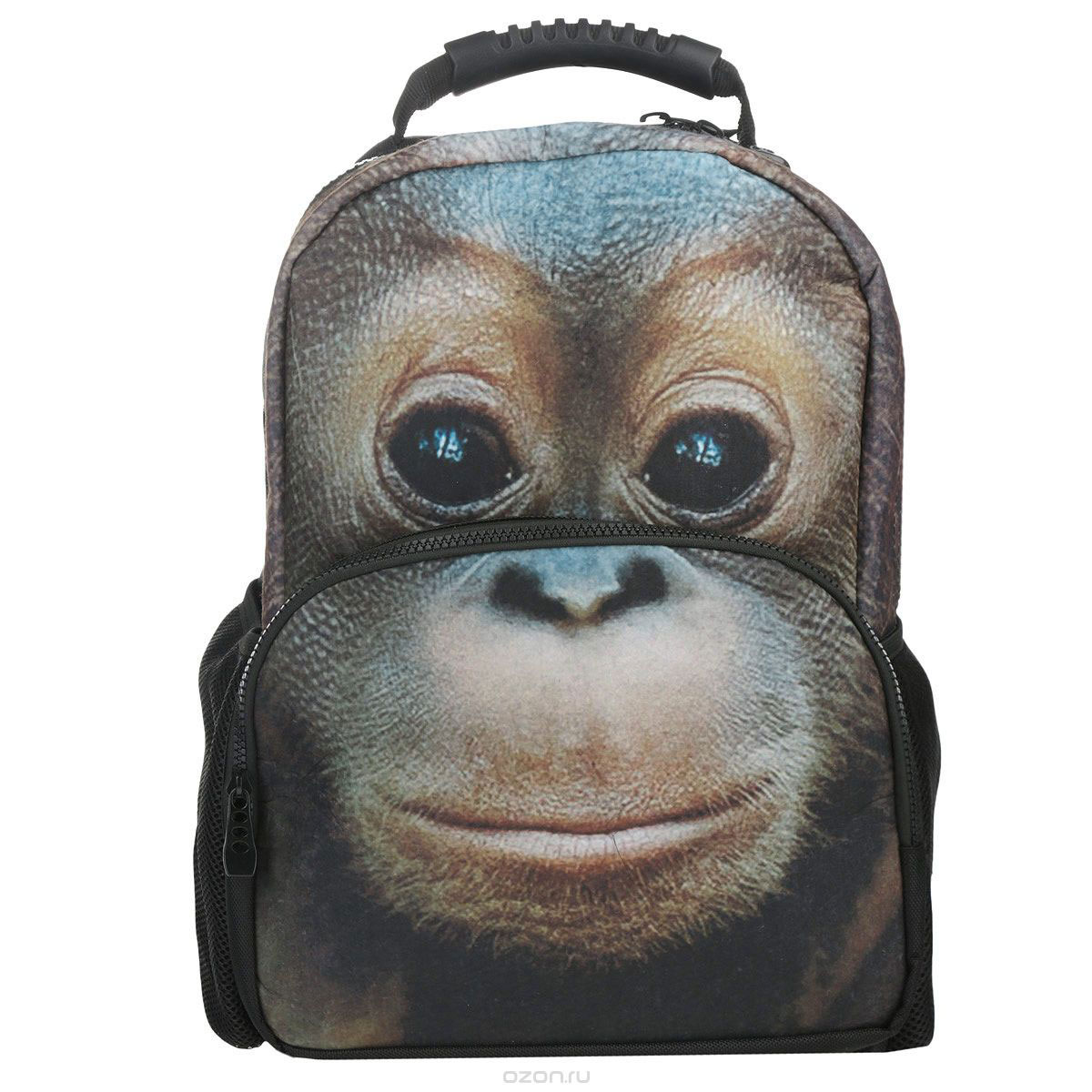 Рюкзак подростковый Hatber Trend Line Orangutan, цвет: черныйNR_00064 Рюкзак подростковый Hatber Trend Line Orangutan, цвет: черныйNR_00064Рюкзак подростковый Hatber Trend Line Orangutan выполнен из плотного флиса с изображением орангутанга. Содержит одно вместительное отделение, закрывающееся на застежку-молнию с двумя бегунками. На лицевой части рюкзак дополнен накладным карманом на молнии, внутри которого накладной карман, закрывающийся на липучку. По бокам ранца имеются открытые накладные карманы на резинке. Конструкция спинки дополнена эргономичными подушечками, противоскользящей сеточкой и системой вентиляции для предотвращения запотевания спины. Мягкие широкие лямки позволяют легко и быстро отрегулировать ранец в соответствии с ростом. Ранец оснащен текстильной ручкой с пластиковым уплотнителем. Этот рюкзак разработан специально для людей экстравагантных и модных, любящих быть в центре внимания.