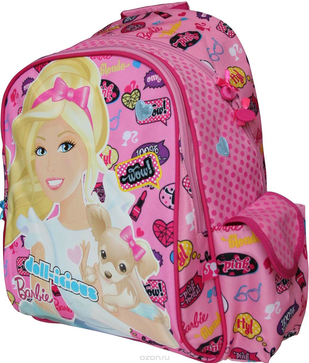 Рюкзак Barbie, цвет: розовый, малиновый. BRDLM-12T-977BRDLM-12T-977 Рюкзак Barbie, цвет: розовый, малиновый. BRDLM-12T-977BRDLM-12T-977Рюкзак Barbie с уплотненной спинкой с вентиляционной сеткой. Два отделения, внутри основного отделения находятся два разделителя, внутри другого отделения расположен карман-сетка на резинке. Два кармана по бокам рюкзака. Один карман на липучке и сетчатый карман на резинке. Полумягкая уплотненная спинка выполнена с использованием высокотехнологичного упругого материала (EVA) и специально расположенных эргономических элементов с воздухообменной сеткой, служащих для правильного и безопасного распределения нагрузки на спину ребенка. Лямки рюкзака специальной S-образной формы с поролоном и воздухообменной сеткой регулируются по длине. Данные конструктивные особенности помогут обеспечить максимальный комфорт при ношении рюкзака за спиной ребенку любой комплекции. Текстильная ручка с резиновым обхватом.