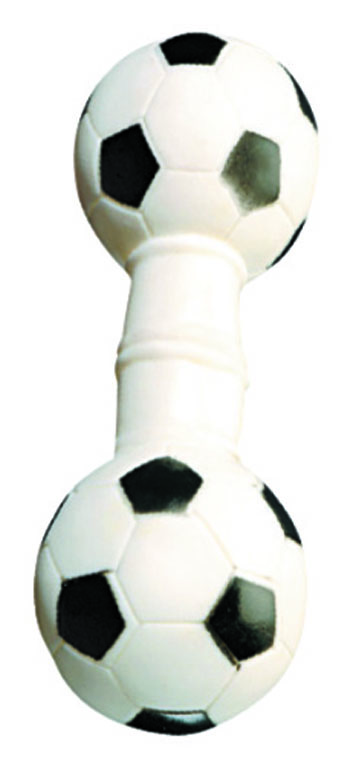 Игрушка для собак V.I.Pet Гантель футбольнаяL-122 Игрушка для собак V.I.Pet Гантель футбольнаяL-122Прочная игрушка с пищалкой V.I.Pet Гантель футбольная изготовлена из натурального латекса с использованием только безопасных нетоксичных красителей. Великолепно подходит для игры и массажа десен вашей собаки. Игрушка не позволит скучать вашему питомцу ни дома, ни на улице.