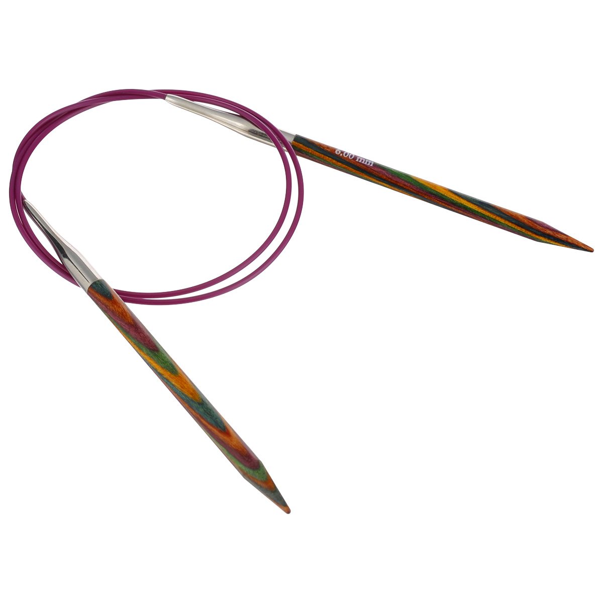 Спицы KnitPro Symfonie, круговые, диаметр 6 мм, длина 80 см21341 Спицы KnitPro Symfonie, круговые, диаметр 6 мм, длина 80 см21341Спицы для вязания KnitPro Symfonie изготовлены из дерева. Кончики спиц закругленные. Спицы скреплены гибким пластиковым шнуром. Они прочные, легкие, гладкие, удобные в использовании. Круговые спицы наиболее удобны для выполнения деталей и изделий, не имеющих швов. Короткими круговыми спицами вяжут бейки горловины, воротники-гольф, длинными спицами можно вязать по кругу целые модели. Вы сможете вязать для себя, делать подарки друзьям. Рукоделие всегда считалось изысканным, благородным делом. Работа, сделанная своими руками, долго будет радовать вас и ваших близких. Диаметр: 6 мм. Материал: дерево, металл, пластик.