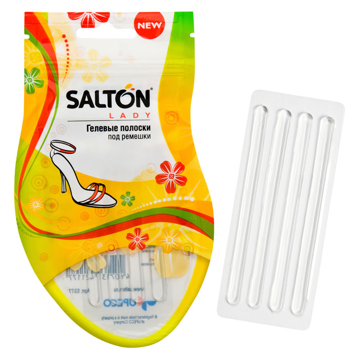 Полоски гелевые под ремешки Salton Lady, 4 шт26258873 Полоски гелевые под ремешки Salton Lady, 4 шт26258873Гелевые полоски Salton Lady обеспечивают комфортное ношение обуви с ремешками, избавляют от излишнего давления и натирания ног ремешками. Предотвращают соскальзывание ремешков и перемычек туфель и босоножек. Способ применения: Удалите защитную пленку, приложите клейкой поверхностью к внутренней стороне ремешка и сильно прижмите. Материал: полиуретановый гель. Комплектация: 4 шт. Размер полоски: 9,5 см х 0,8 см.