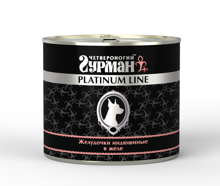 Консервы для собак Четвероногий гурман Platinum line Желудочки индюшиные в желе, 500 г210112001 Консервы для собак Четвероногий гурман Platinum line Желудочки индюшиные в желе, 500 г210112001Консервы для собак Четвероногий Гурман серии Platinum line представляют собой лакомства в виде мясных субпродуктов. Каждый вид продукции содержит только один или два вида субпродуктов, указанных в названии. Это приятное дополнение к основному рациону собак. Кончервы Четвероногий гурман Желудочки индюшиные в желе изготовлены только из нарезанных индюшиных желудочков. Индюшиные желудочки — диетический продукт. Отличаются низким содержанием жиров и углеводов. Продукт богат витаминами группы В, PP, С и E. Содержит железо, фосфор, калий, кальций и цинк. Состав: желудочки индюшиные, желирующая добавка, соль, вода питьевая. Вес: 500 г.