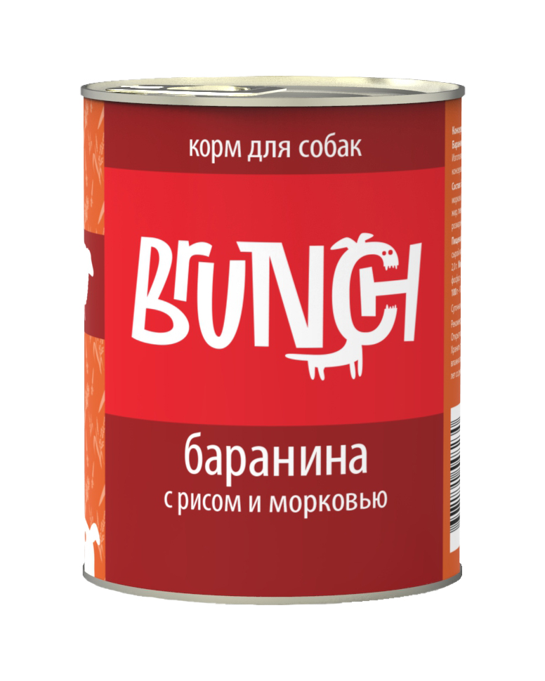 Консервы для собак Brunch Баранина с рисом, 340 г400109002 Консервы для собак Brunch Баранина с рисом, 340 г400109002Консервы Brunch для собак — полноценные мясорастительные корма из натуральных ингредиентов. Помимо мяса и субпродуктов, продукт содержит крупы (каши) и овощи. Рецептура является уникальной разработкой компании. Пропорции определены в соответствии с научными исследованиями, отвечают потребностям домашних животных в питательных веществах. Корм максимально приближен к полному рациону. Состав: баранина, сердце, рубец говяжий, печень, рис, морковь, масло растительное, желирующая добавка, рыбий жир, пивные дрожжи, йодированная соль, морские водоросли, розмарин, юкка шидигера, ферментированный рис. Вес: 340 г.
