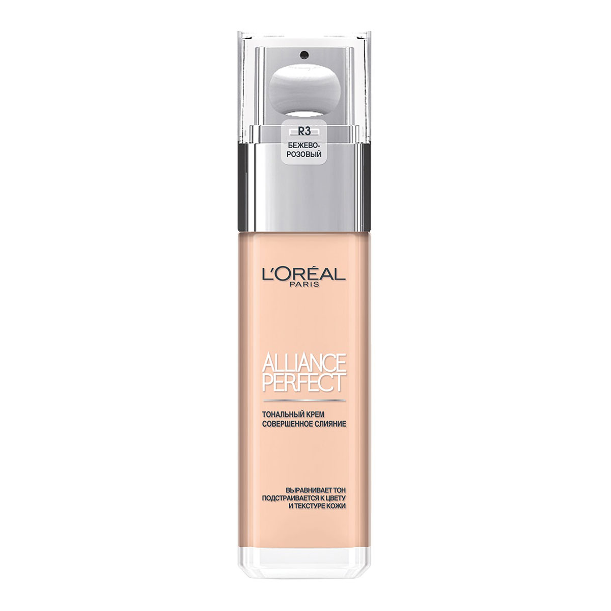 LOreal Paris Тональный крем Alliance Perfect, Совершенное слияние, выравнивающий и увлажняющий, оттенок R3, 30 мл. НекомедогенноA8196900 LOreal Paris Тональный крем Alliance Perfect, Совершенное слияние, выравнивающий и увлажняющий, оттенок R3, 30 мл. НекомедогенноA8196900Тональный крем Alliance Perfect - совершенное слияние с оттенком и текстурой Вашей кожи. Уникальная тающая текстура создает совершенное покрытие без эффекта маски и границ нанесения. На 75% состоящий из увлажняющего крема, Alliance Perfect улучшает качество кожи уже через 2 недели. В результате кожа более гладкая, более ровная и совершенная. Увлажнение 24 часа. УВАЖАЕМЫЕ КЛИЕНТЫ! Обращаем ваше внимание на возможные изменения в дизайне упаковки. Качественные характеристики товара и его размеры остаются неизменными. Поставка осуществляется в зависимости от наличия на складе.