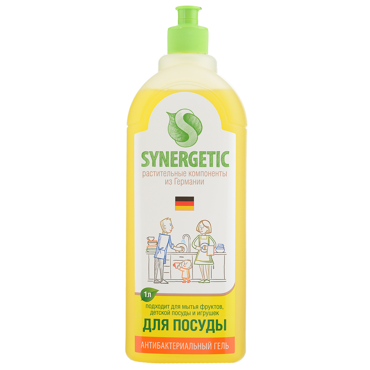 Средство для мытья посуды Synergetic, концентрированное, 1 л103101 Средство для мытья посуды Synergetic, концентрированное, 1 л103101Концентрированное высокопенное средство Synergetic предназначено для мытья всех видов посуды от любых загрязнений. Эффективно устраняет запахи, удаляет жир даже в ледяной воде. Полностью смывается водой. Средство гипоаллергенно и не содержит консервантов, так как в его состав входят натуральные компоненты. Подходит для мытья фруктов, детской посуды и игрушек. 100% биоразлагается в воде, не вредит микрофлоре септических установок. Соответствует нормам САН ПИН. Состав: А-тензиды 5-15% (растительного происхождения), глицерин, натуральный экстракт лимона, пищевой краситель. Товар сертифицирован.