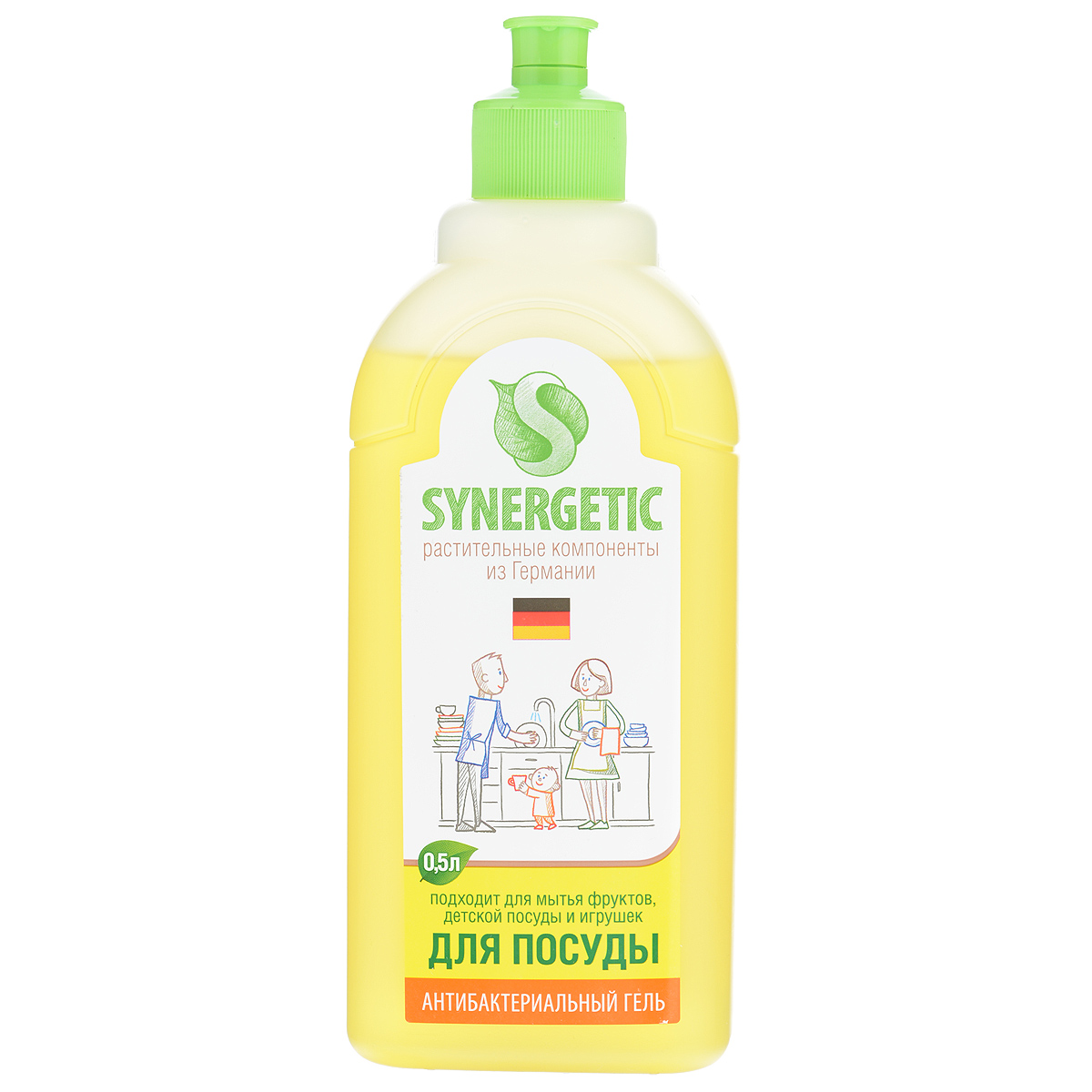 Средство для мытья посуды Synergetic, концентрированное, 0,5 л103051 Средство для мытья посуды Synergetic, концентрированное, 0,5 л103051Концентрированное высокопенное средство Synergetic предназначено для мытья всех видов посуды от любых загрязнений. Средство гипоаллергенно и не содержит консервантов, так как в состав входят полностью натуральные компоненты. Подходит для мытья фруктов, детской посуды и игрушек. Эффективно удаляет запахи и жир даже в ледяной воде. 100% биоразлагаемость в воде, не вредит микрофлоре септических установок. Соответствует нормам САН ПИН. Состав: А-тензиды 5-15% (растительного происхождения), глицерин, натуральный экстракт лимона, пищевой краситель. Товар сертифицирован.