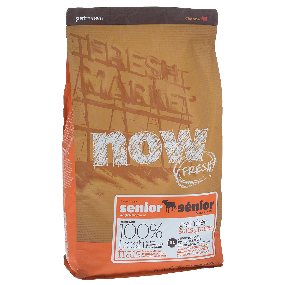 Корм сухой Now Fresh Контроль веса для собак, беззерновой, с индейкой, уткой и овощами, 2,72 кг10129 Корм сухой Now Fresh Контроль веса для собак, беззерновой, с индейкой, уткой и овощами, 2,72 кг10129Now Fresh Контроль веса - полностью сбалансированный холистик корм из филе индейки и утки, выращенных на канадских фермах, из лосося без костей, выловленного в озерах Британской Колумбии. Прекрасно подходит собакам старше 7 лет и взрослым собакам (1-6 лет) с избыточным весом. Ключевые преимущества: - полностью беззерновой со сбалансированным содержание белков и жиров, - не содержит субпродуктов, красителей, говядины, мясных ингредиентов, выращенных на гормонах, - омега-масла в составе необходимы для здоровой кожи и шерсти, - пробиотики и пребиотики обеспечивают здоровое пищеварение, - антиоксиданты укрепляют иммунную систему. Состав: Филе индейки, картофель, яблоки, горох, картофельная мука, томаты, сушеная люцерна, масло канолы (источник витамина Е), натуральный ароматизатор, утиное филе, филе лосося, кокосовое масло (источники витамина Е), свежие цельные яйца, семена льна, морковь, тыква, бананы, черника, клюква, малина,...