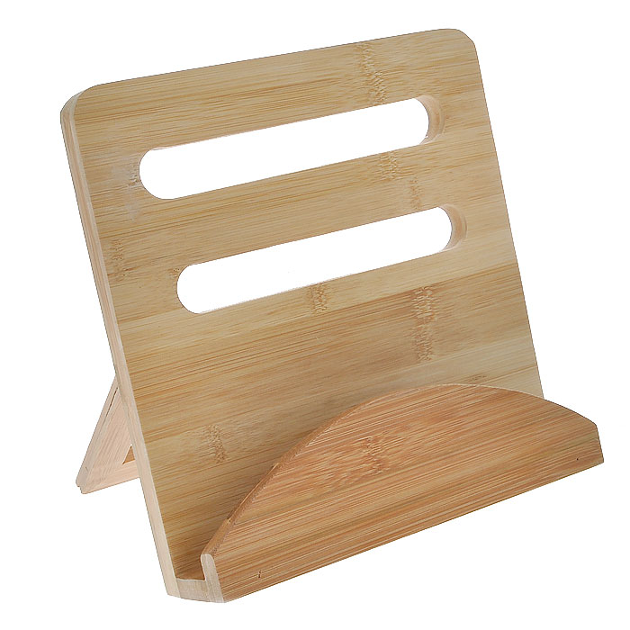 Подставка для кулинарной книги House & Holder, 24 х 23,5 х 6,5 смYG11-0074 Подставка для кулинарной книги House & Holder, 24 х 23,5 х 6,5 смYG11-0074Подставка House & Holder прямоугольной формы выполнена из бамбука и предназначена для книг. Оснащена складывающейся ножку. С такой подставкой готовить блюда по разнообразным рецептам станет еще проще и удобнее.
