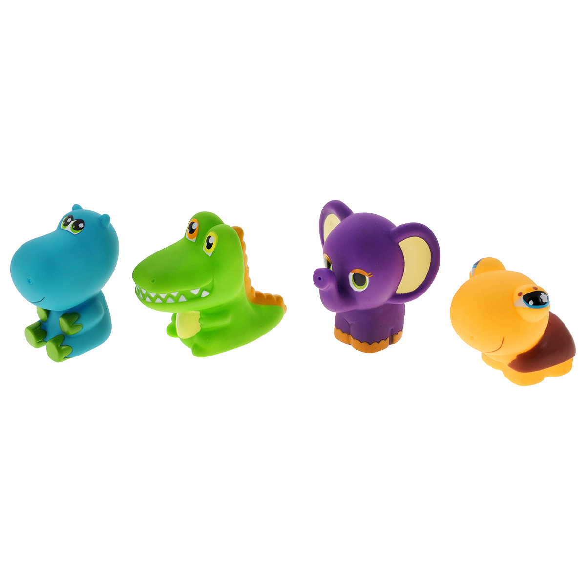 Игровой набор для ванны Mioshi Забавные малыши, 4 штMAU0304-013 Игровой набор для ванны Mioshi Забавные малыши, 4 штMAU0304-013С набором для ванны Mioshi Забавные малыши принимать водные процедуры станет ещё веселее и приятнее. В комплекте набора малыш обнаружит: зеленого крокодильчика, фиолетового слонёнка, бирюзового бегемотика и очаровательную черепашку . Все составляющие набора приятны на ощупь, имеют удобную для захвата маленькими пальчиками эргономичную форму и быстро сохнут. Забавным дополнением также будет возможность игрушек брызгать водой при сжатии. Устраивайте водные сражения! Игрушки Mioshi Aqua помогают малышам быстрее приспосабливаться к водной среде, а процесс принятия водных процедур делают веселым и увлекательным.