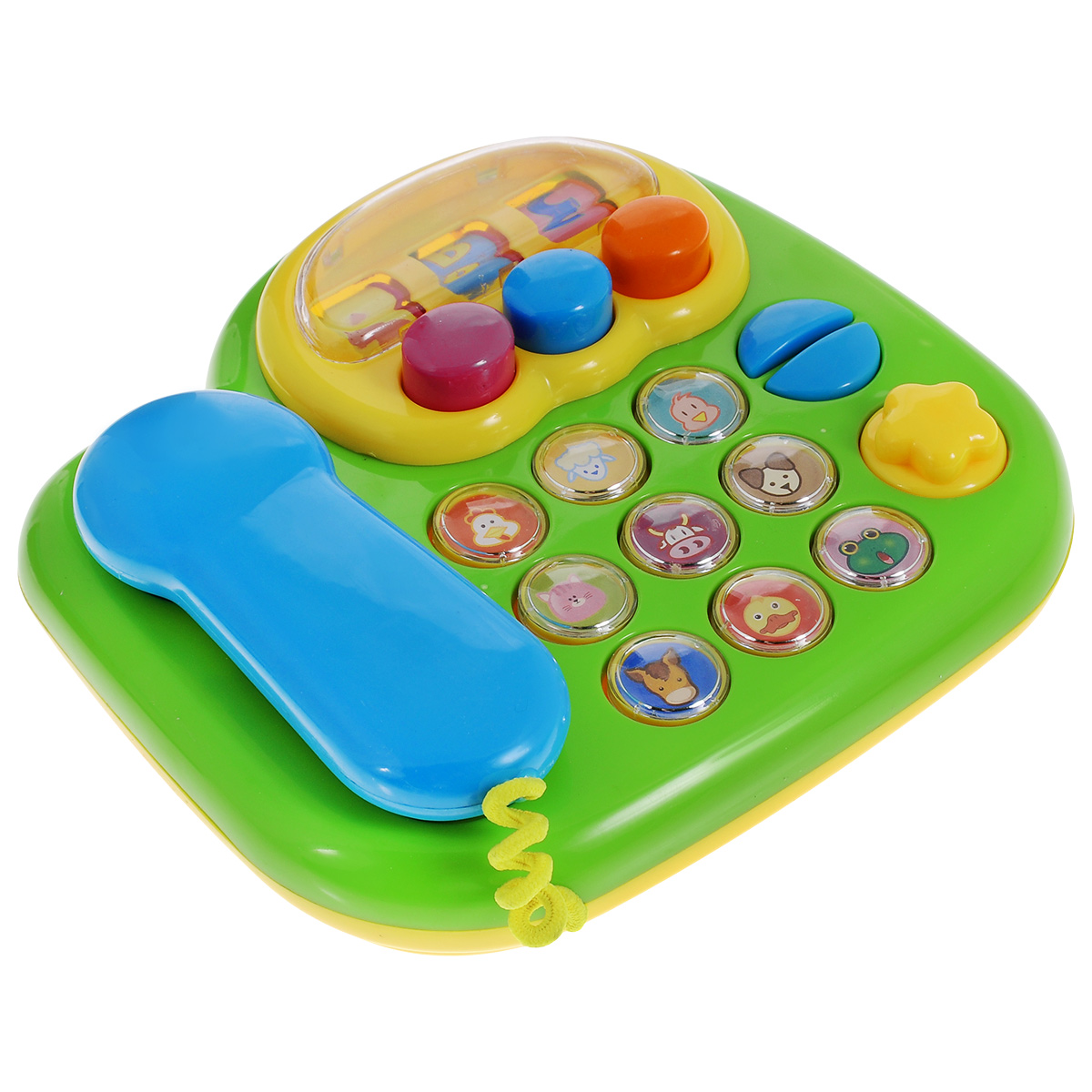 Игрушка Mioshi Музыкальный телефонTY9056 Игрушка Mioshi Музыкальный телефонTY9056Игрушка Mioshi Музыкальный телефон не оставит равнодушным вашего малыша, заранее привлекая его внимание радужной окраской и крупными, разноцветными кнопочками, а также веселой музыкой с имитацией звуков животных. Удобная для детских ручек игрушка способствует развитию мелкой моторики, восприятия формы и цвета предметов, а также слуха и зрения. Дети в раннем возрасте всегда очень любознательны, они тщательно исследуют все, что попадает им в руки. Заботясь о здоровье и безопасности малышей, Mioshi выпускает только качественную продукцию, которая прошла сертификацию.