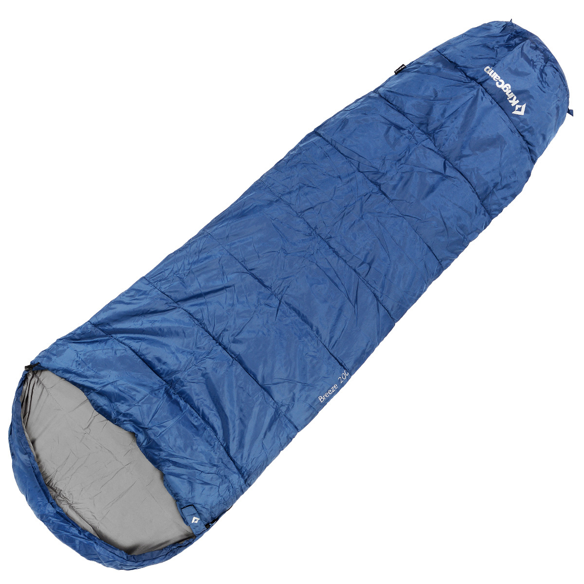 Спальный мешок-кокон KingCamp Breeze, цвет: синий, 215 см x 80 см х 55 см, правосторонняя молнияУТ-000050425 Спальный мешок-кокон KingCamp Breeze, цвет: синий, 215 см x 80 см х 55 см, правосторонняя молнияУТ-000050425Спальный мешок-кокон KingCamp Breeze предусмотрен как для лета, так и для прохладного времени года, так как рассчитан на температуру от -4°C до +11°С. Спальный мешок выполнен в форме кокона, имеет удобный подголовник. В сложенном виде спальный мешок занимает очень мало места и весит совсем немного. Оснащен удобным нейлоновым компрессионным мешком для переноски. Отлично подходит для летних походов, кемпинга, треккинга и велотуризма. Вес: 1,2 кг.