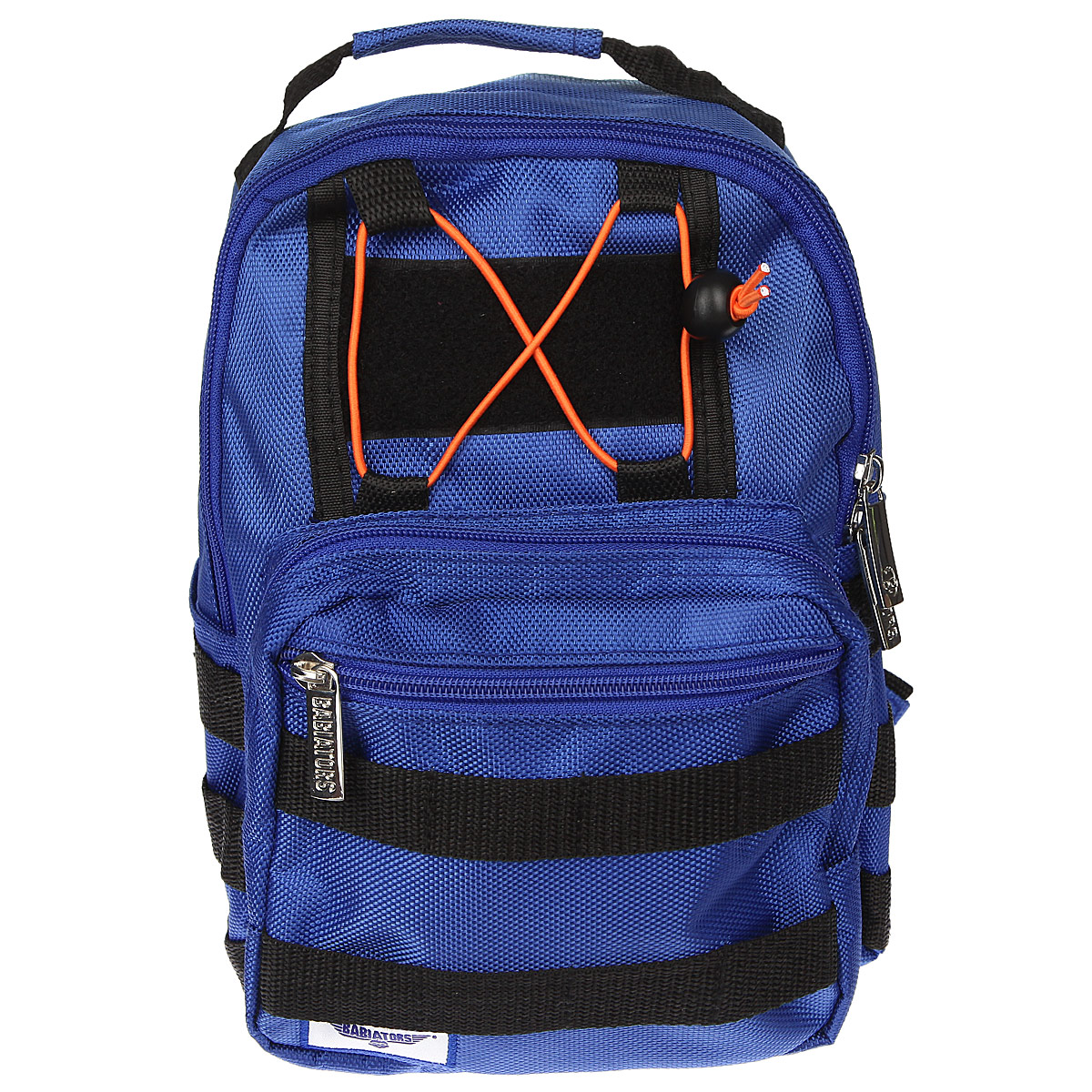 Рюкзак-мини Babiators Rocket Pack, цвет: синийBAB-071 Рюкзак-мини Babiators Rocket Pack, цвет: синийBAB-071Рюкзак-мини Babiators Rocket Pack обязательно пригодится вашему ребенку! Он может взять его с собой на прогулку, в гости или в детский сад. Выполнен рюкзак из износоустойчивой ткани с водонепроницаемой основой, что позволяет ему надежно защищать вещи от влаги и верно служить долгое время. Содержит одно отделение, закрывающееся на застежку-молнию с двумя бегунками. Внутри отделения имеются два горизонтальных кармашка на липучке. Лицевая сторона рюкзака оснащена накладным карманом на застежке-молнии, внутри которого имеется открытый кармашек. Передняя сторона этого накладного кармана дополнена врезным горизонтальным отделением, также закрывающимся на молнию. Рюкзак-мини имеет два боковых нашивных кармана. Задняя стенка рюкзака оснащена горизонтальным карманом на липучке. По бокам и с лицевой стороны рюкзака имеется множество петель для разнообразных вещей ребенка. Рюкзак оснащен регулируемыми по длине плечевыми ремнями и дополнен текстильной ручкой для переноски в руке. Для...